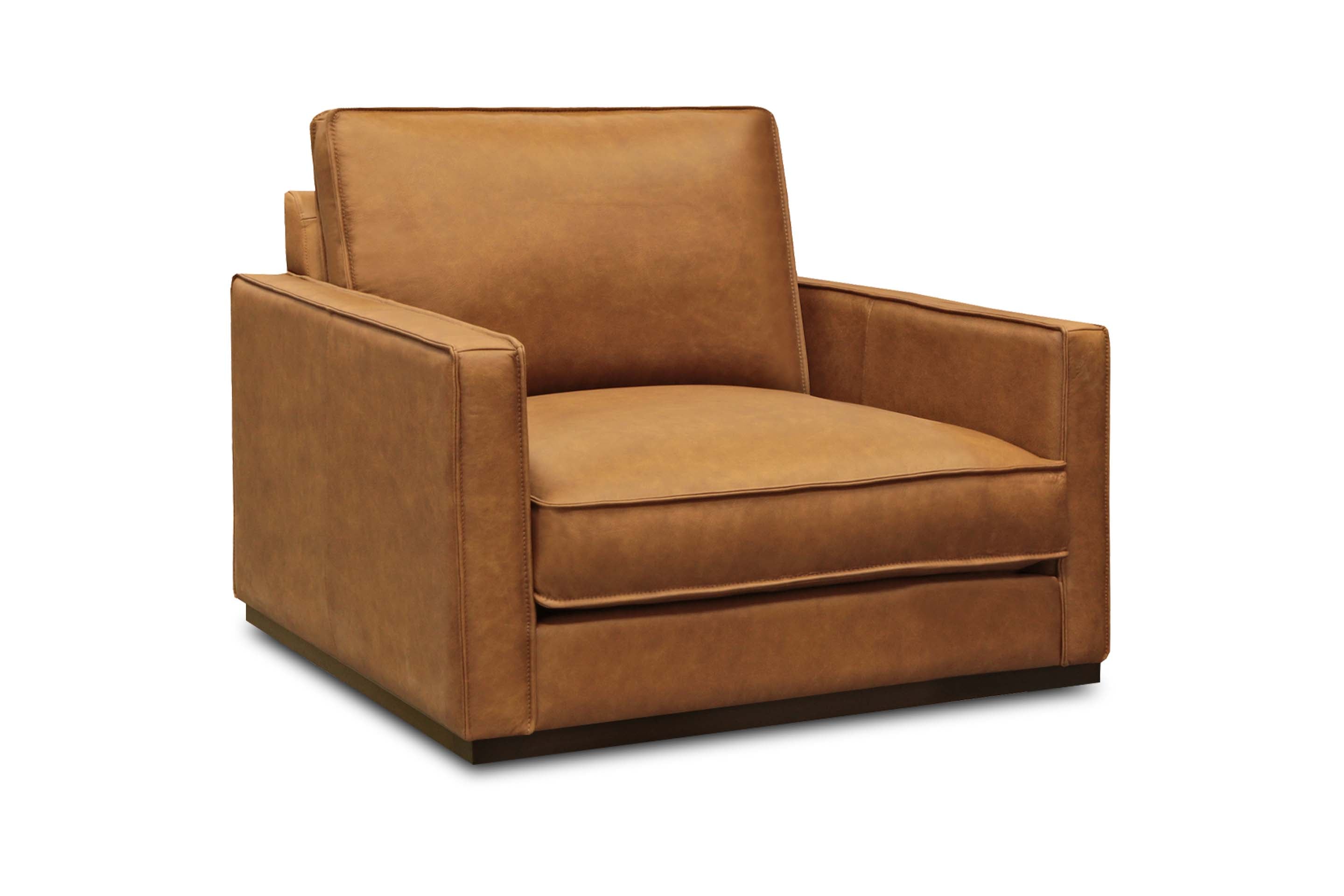 Willis 36" Top Grain Leather Swivel Chair - Berkshire Cuero