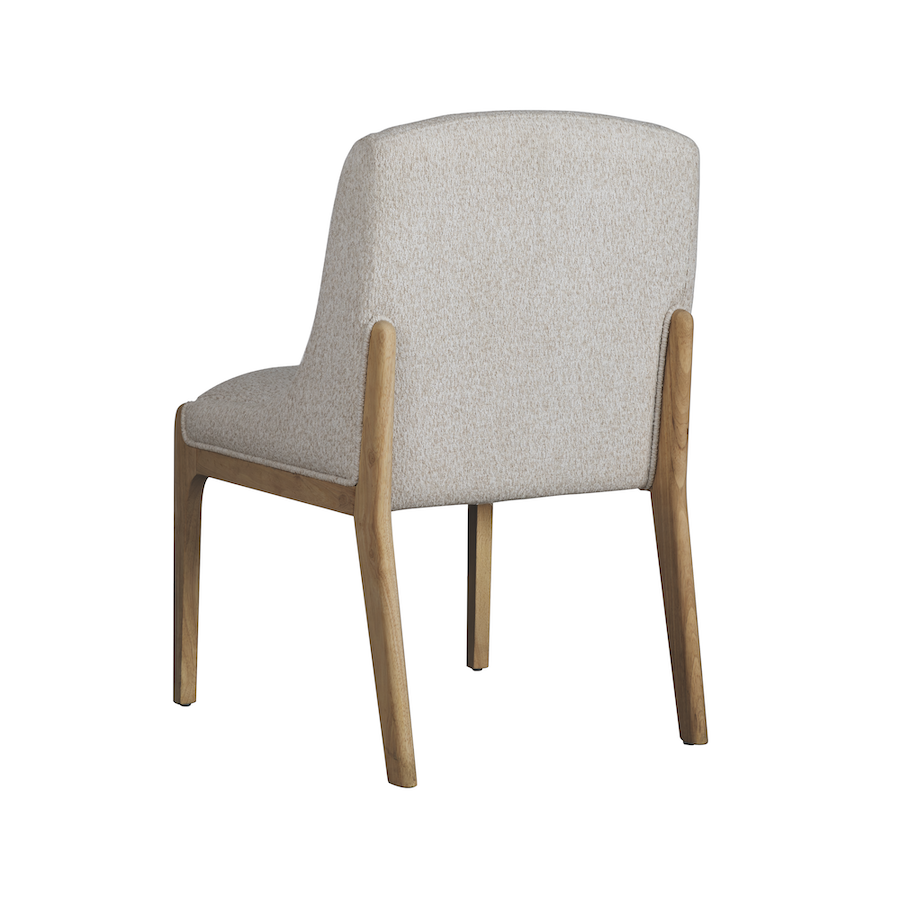 Quenton 22" Upholstered Dining Chair - Soft Pebble + Raw Oak