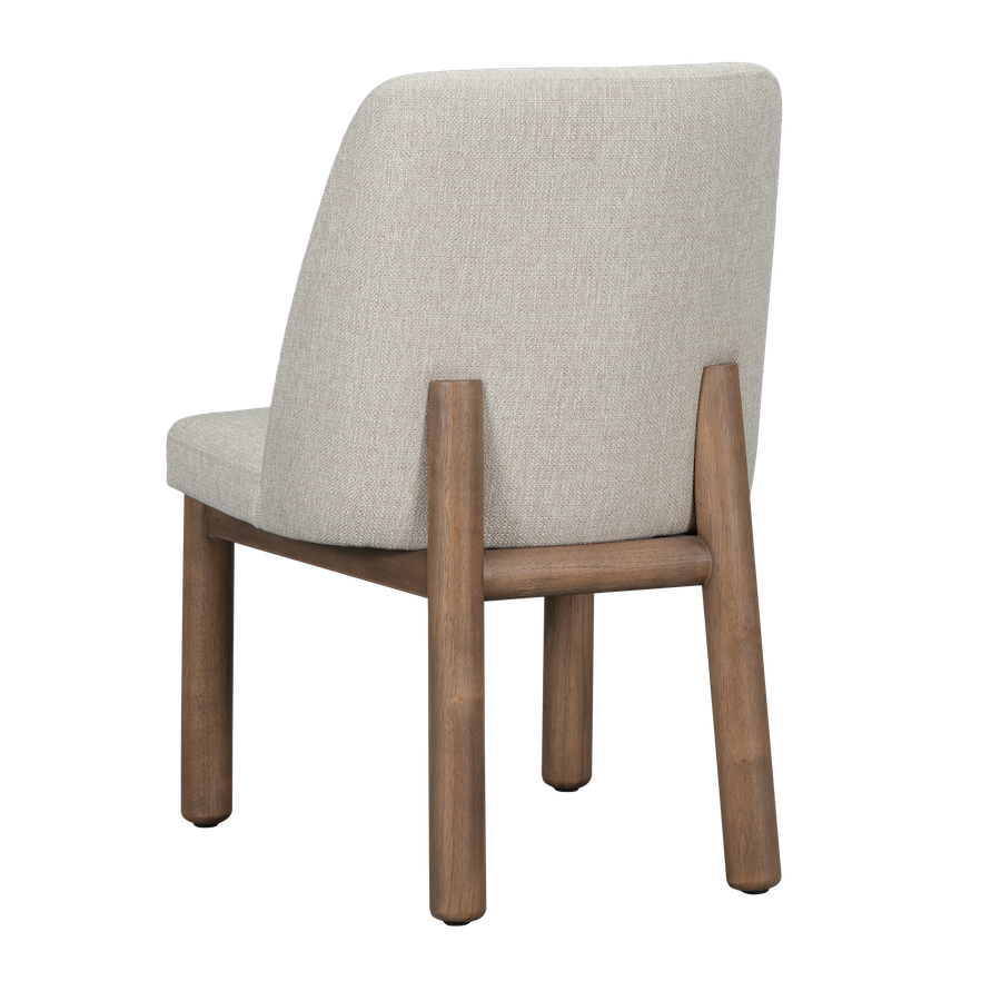 River 21" Upholstered Dining Chair - Cardamon Cream + Modern Mocha