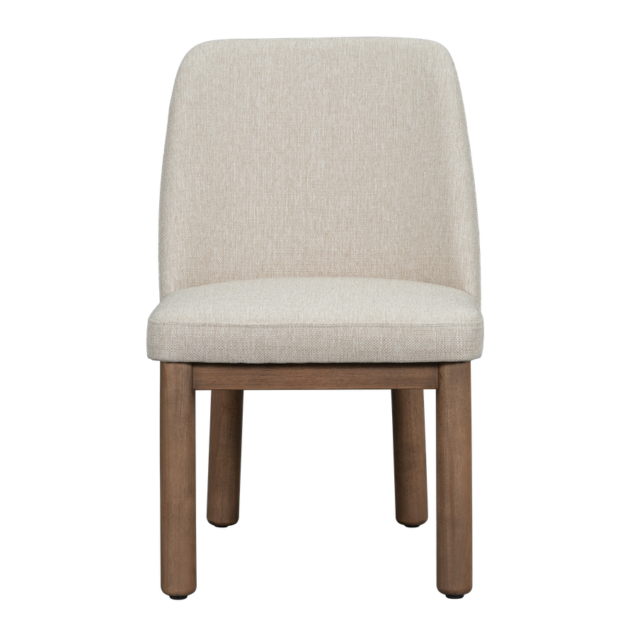 River 21" Upholstered Dining Chair - Cardamon Cream + Modern Mocha