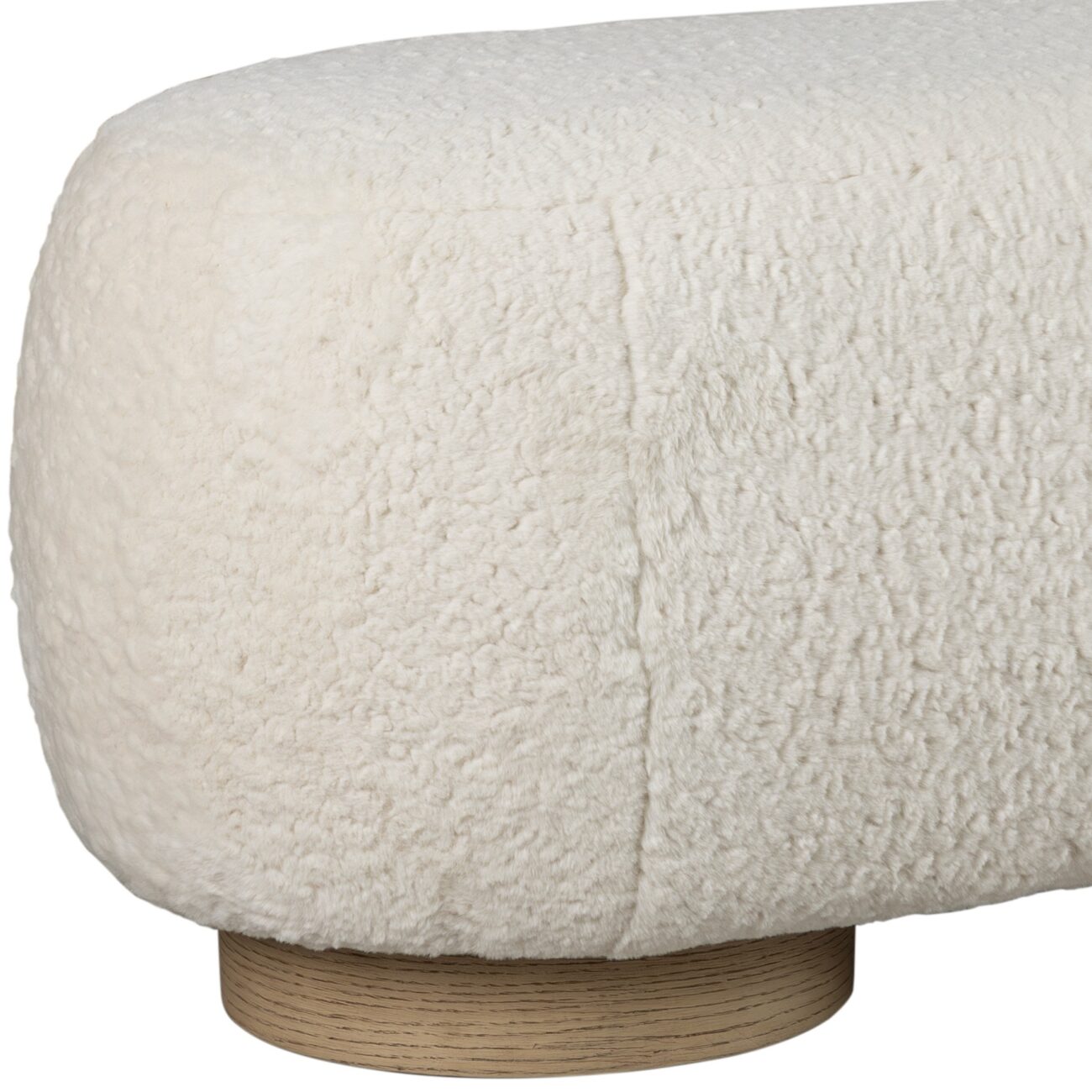 Peyton 51" Upholstered Bench - Warm Froth + Modern Mocha