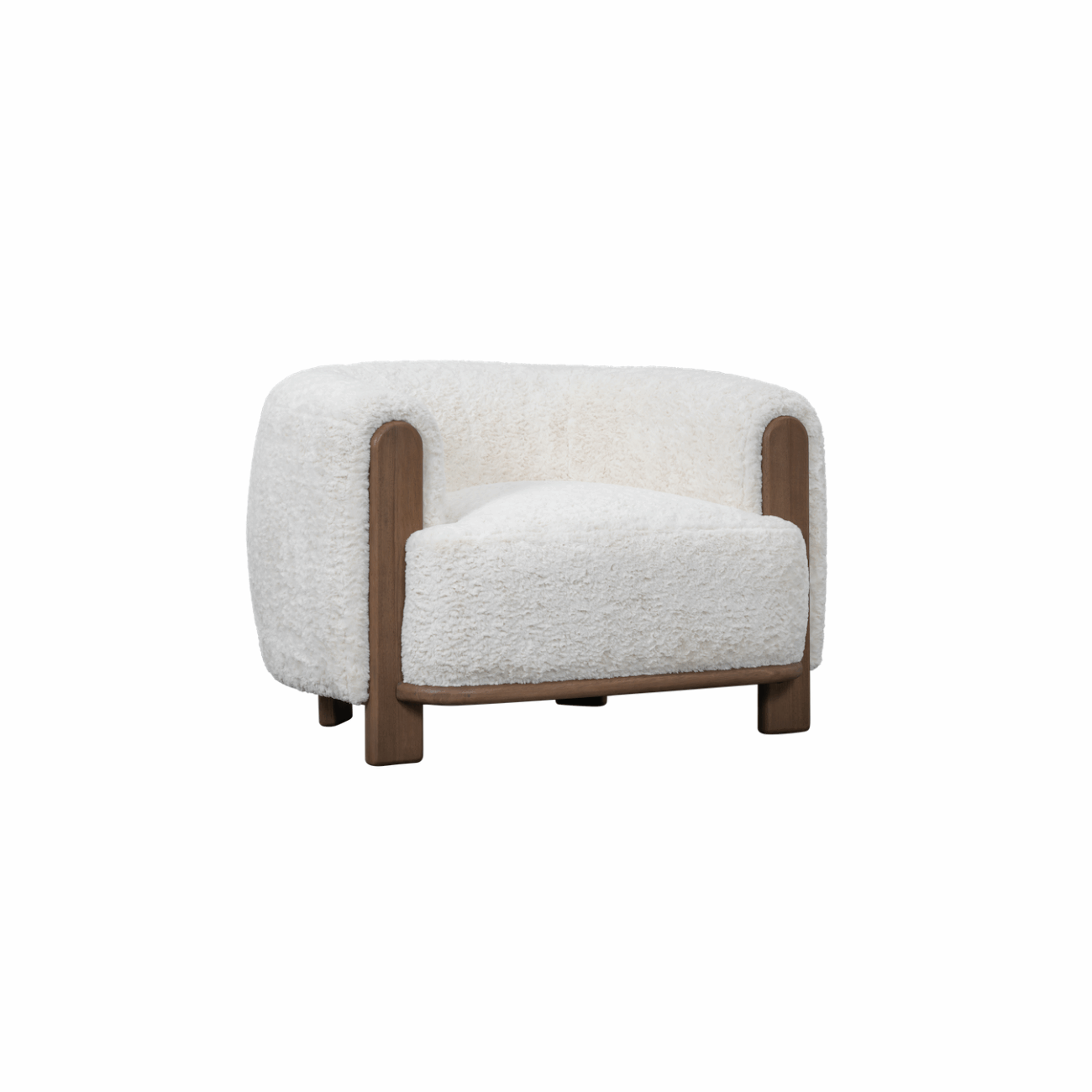 Analise 40" Upholstered Chair - Arctic Cloud + Modern Mocha