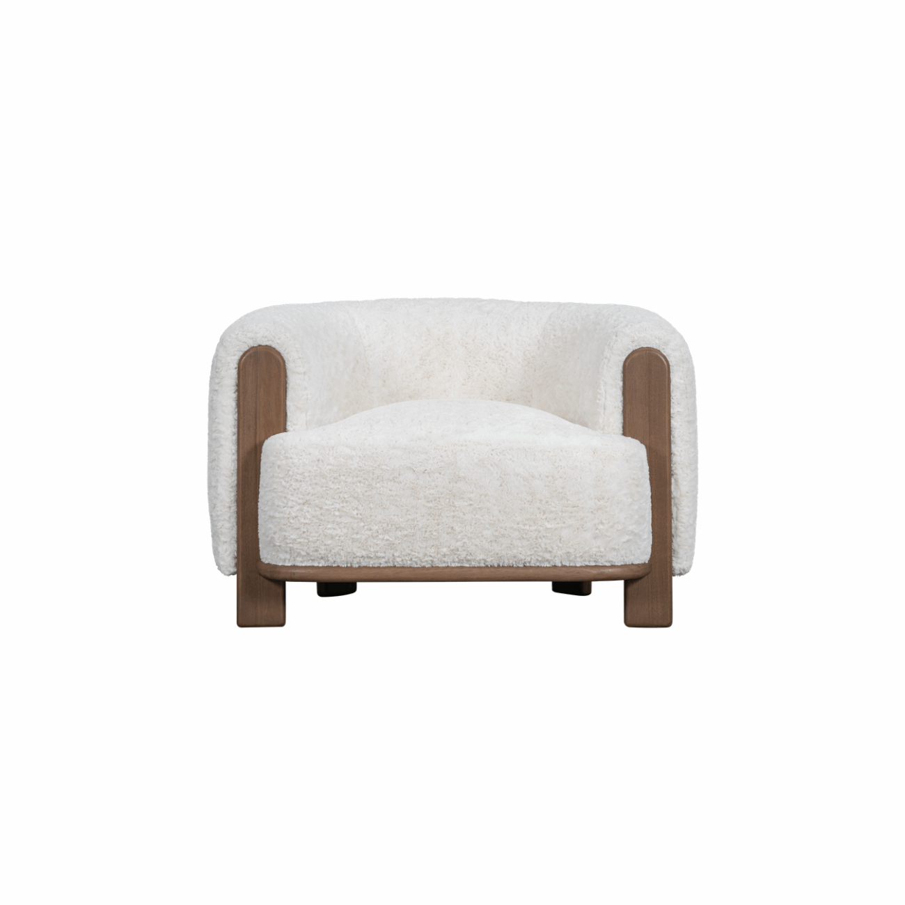 Analise 40" Upholstered Chair - Arctic Cloud + Modern Mocha