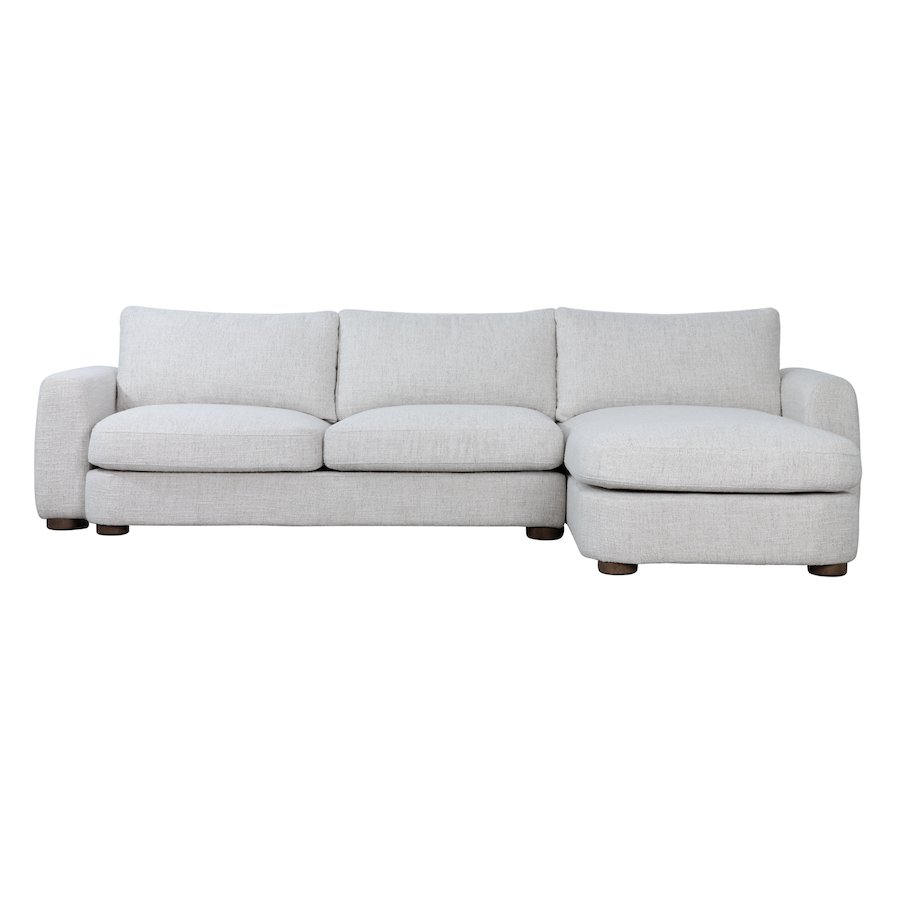 Boyce 114" 2 Cushion Sofa + RAF Chaise - Canvas Linen