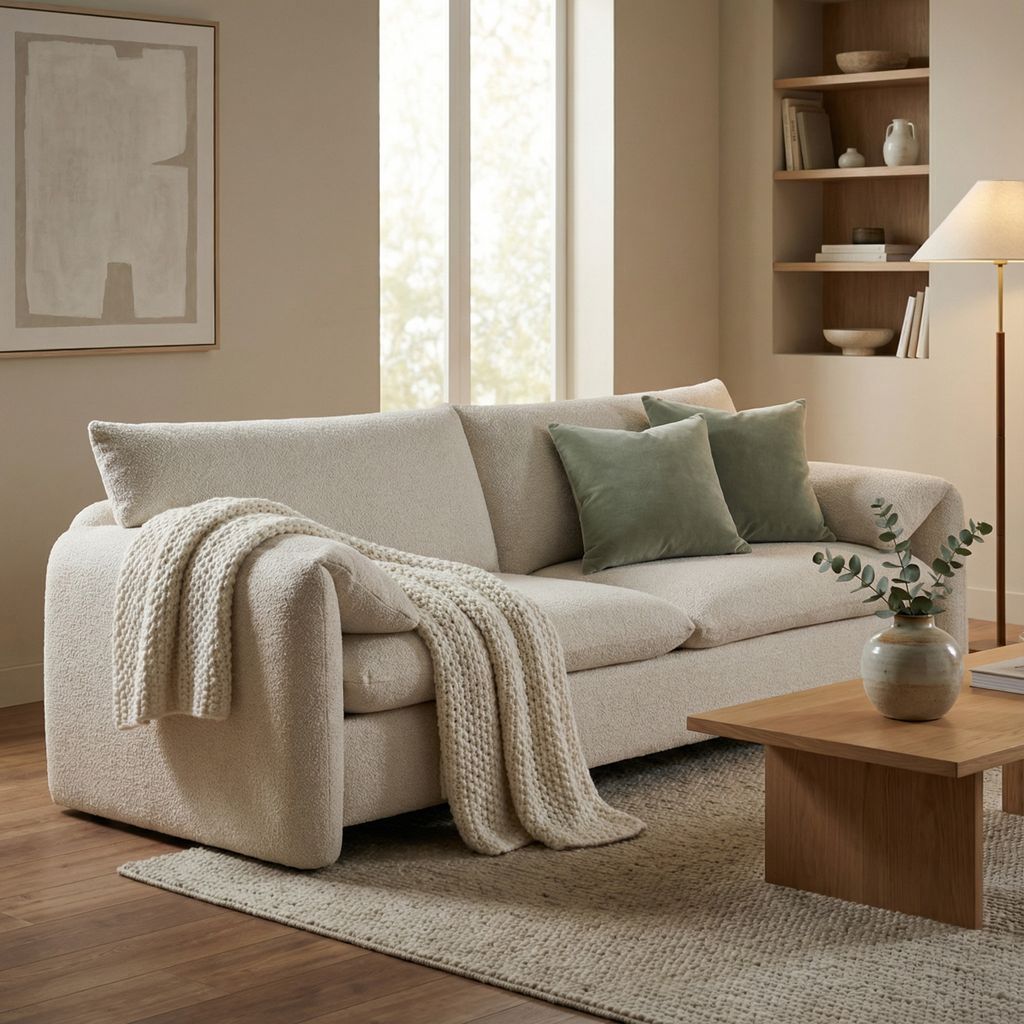 Safiya 94" 2 Cushion Sofa - Creamy Clay