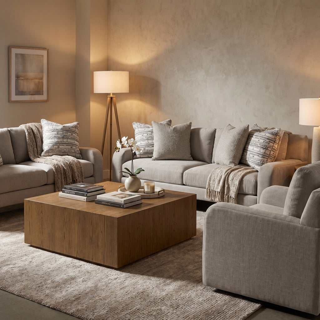 Sarah Express Ship 75" 2 Trillium Cushion Loveseat - Timeless Taupe
