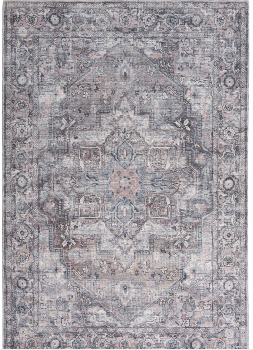WCE - New Horizons Washable Area Rug - Grey/Multi