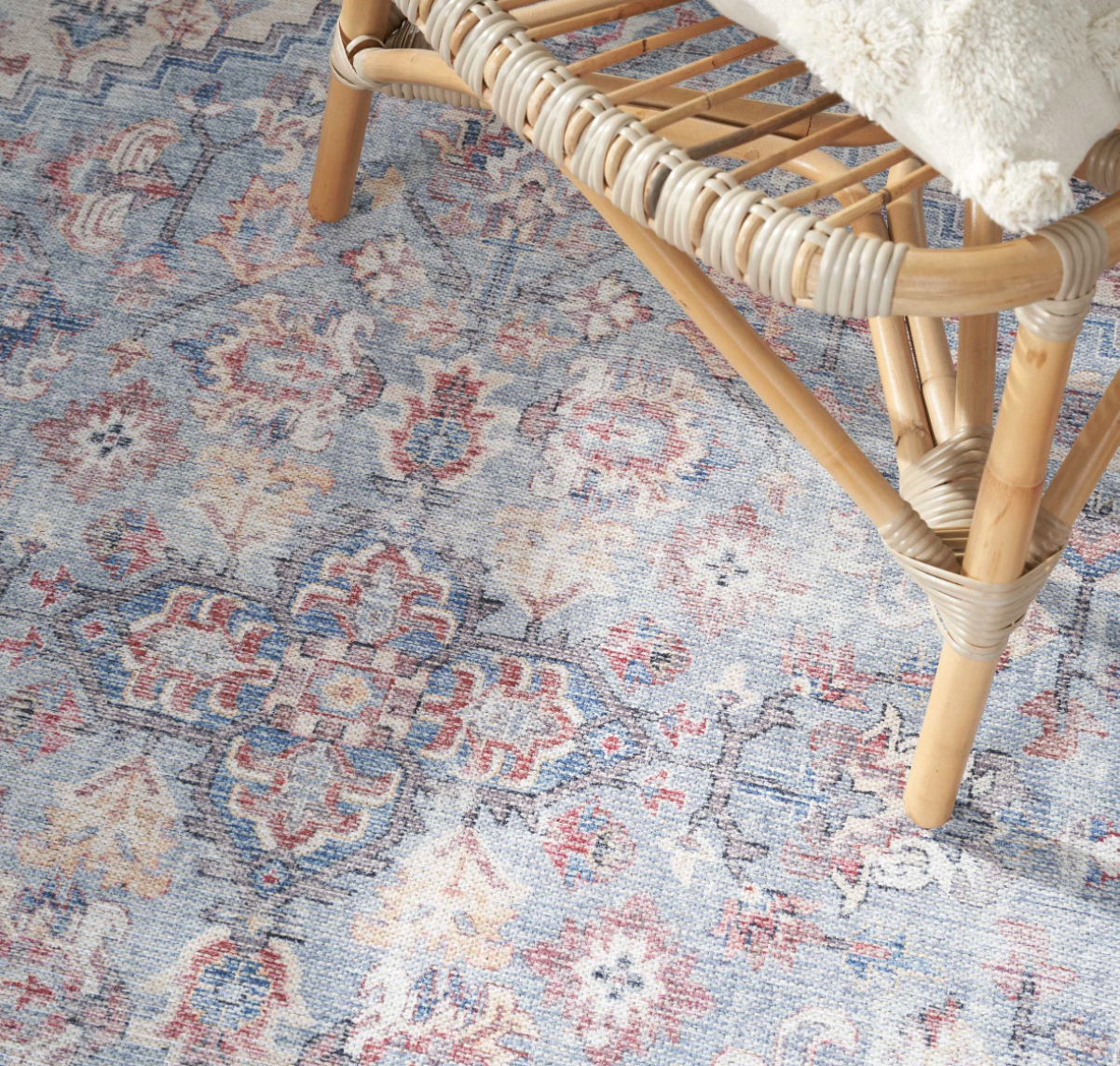 WCE - New Horizons Washable Area Rug - Blue/Multi