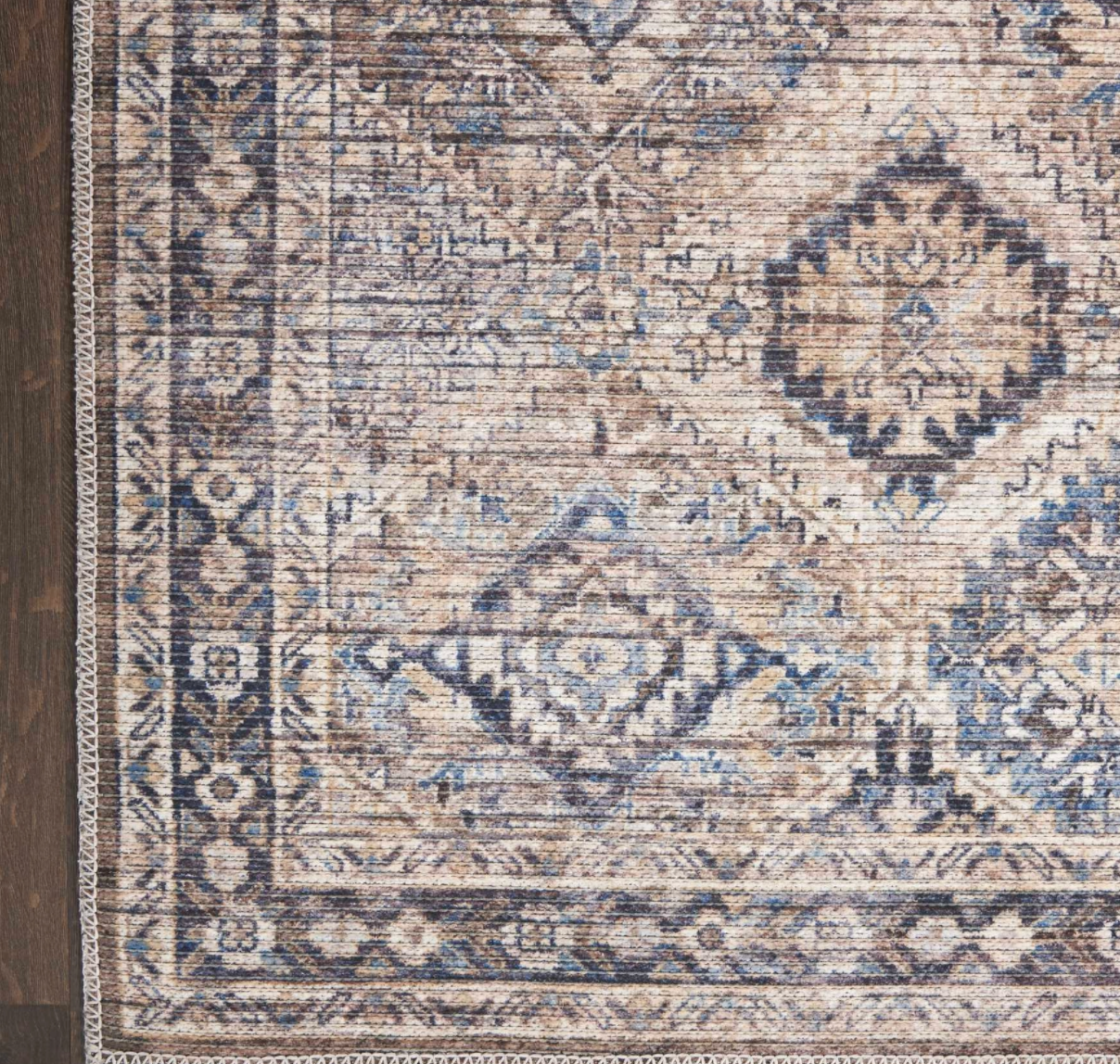 WCE - New Horizons Washable Area Rug - Ivory/Latte