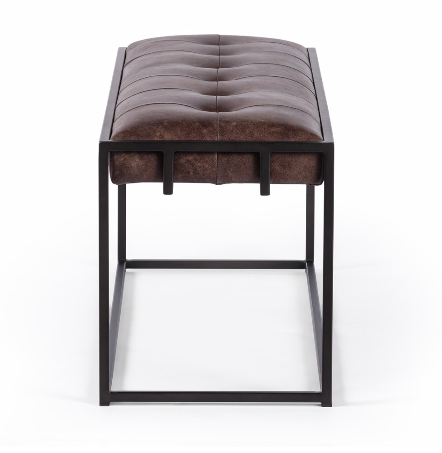 Ashford 43" Top Grain Leather Bench - Havana