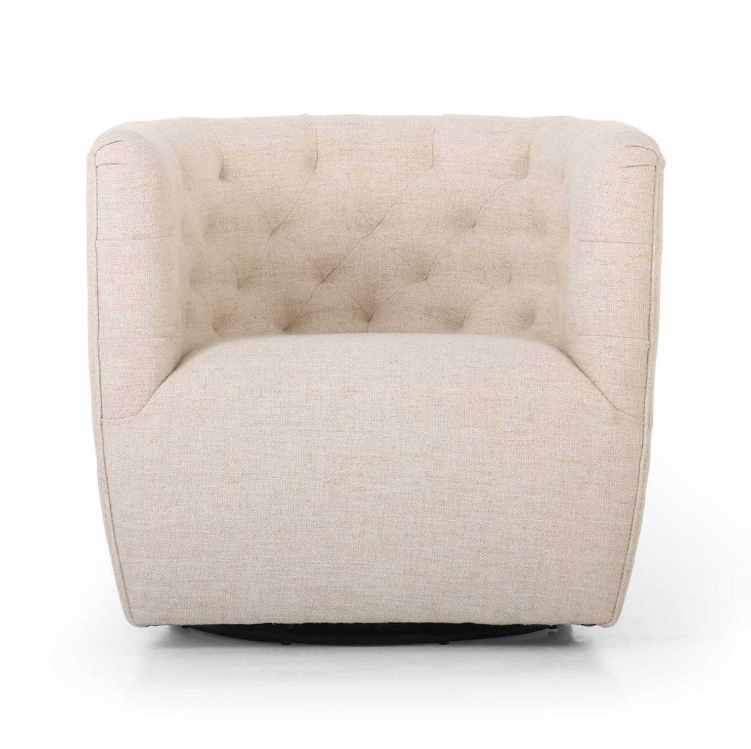 Hancock 33" Tufted Swivel Chair - Thames Cream