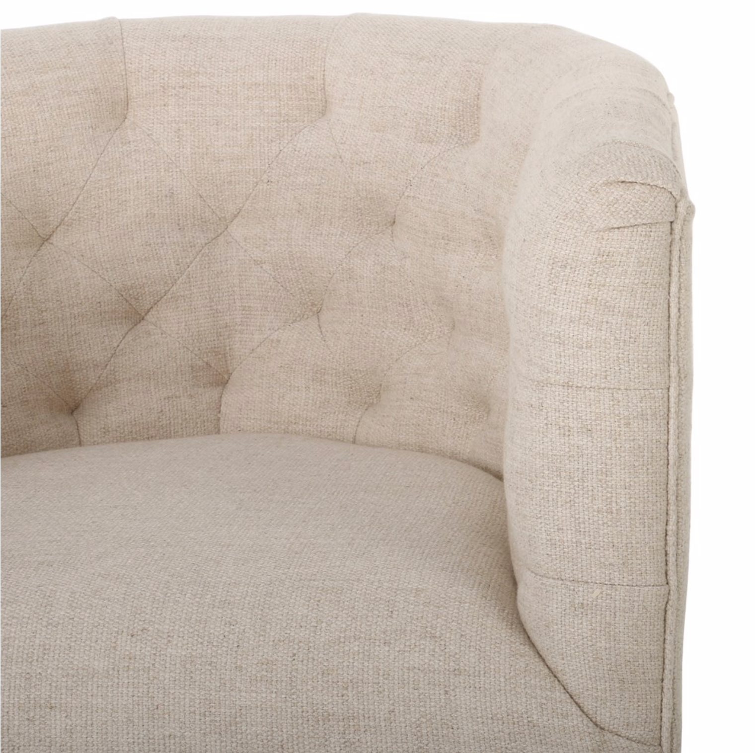Hancock 33" Tufted Swivel Chair - Thames Cream