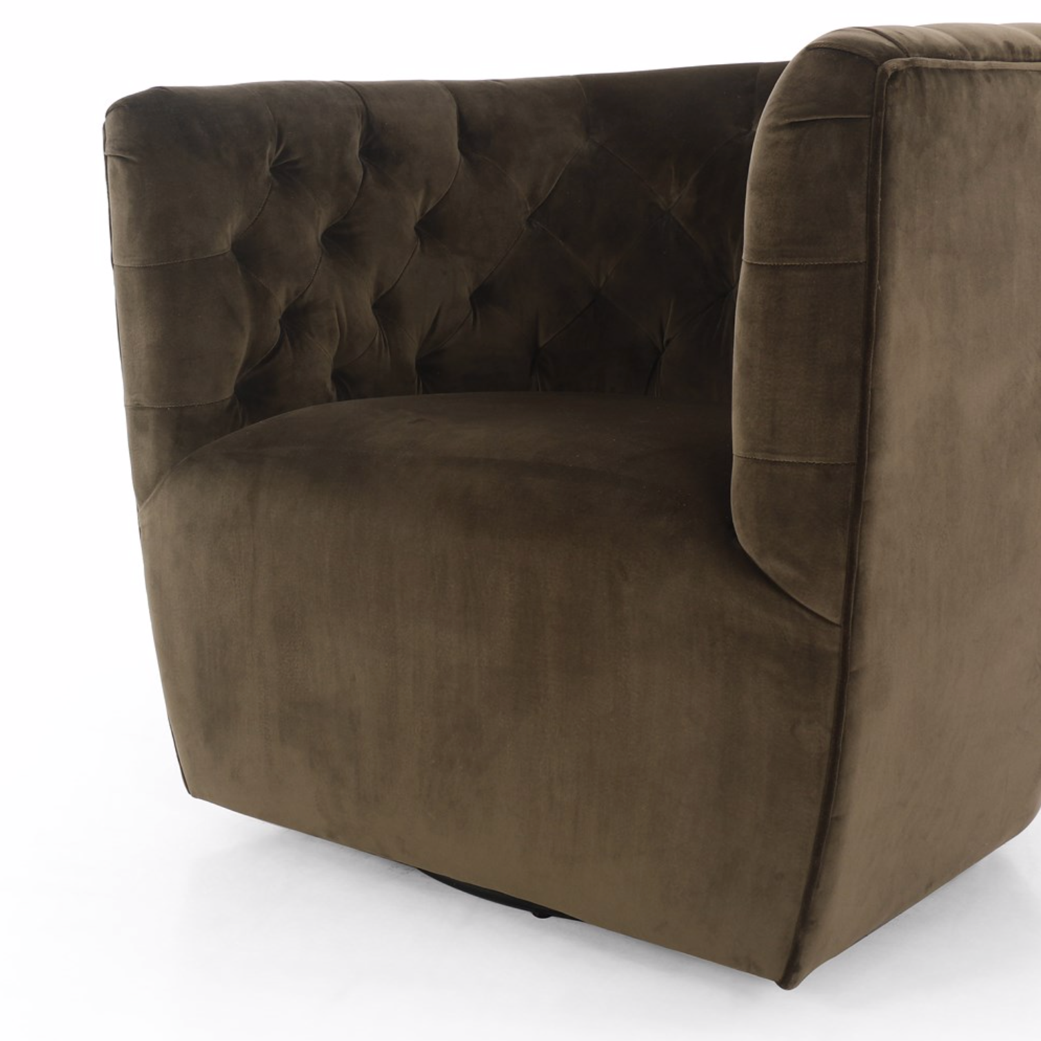 Hancock 33" Tufted Swivel Chair - Surrey Olive