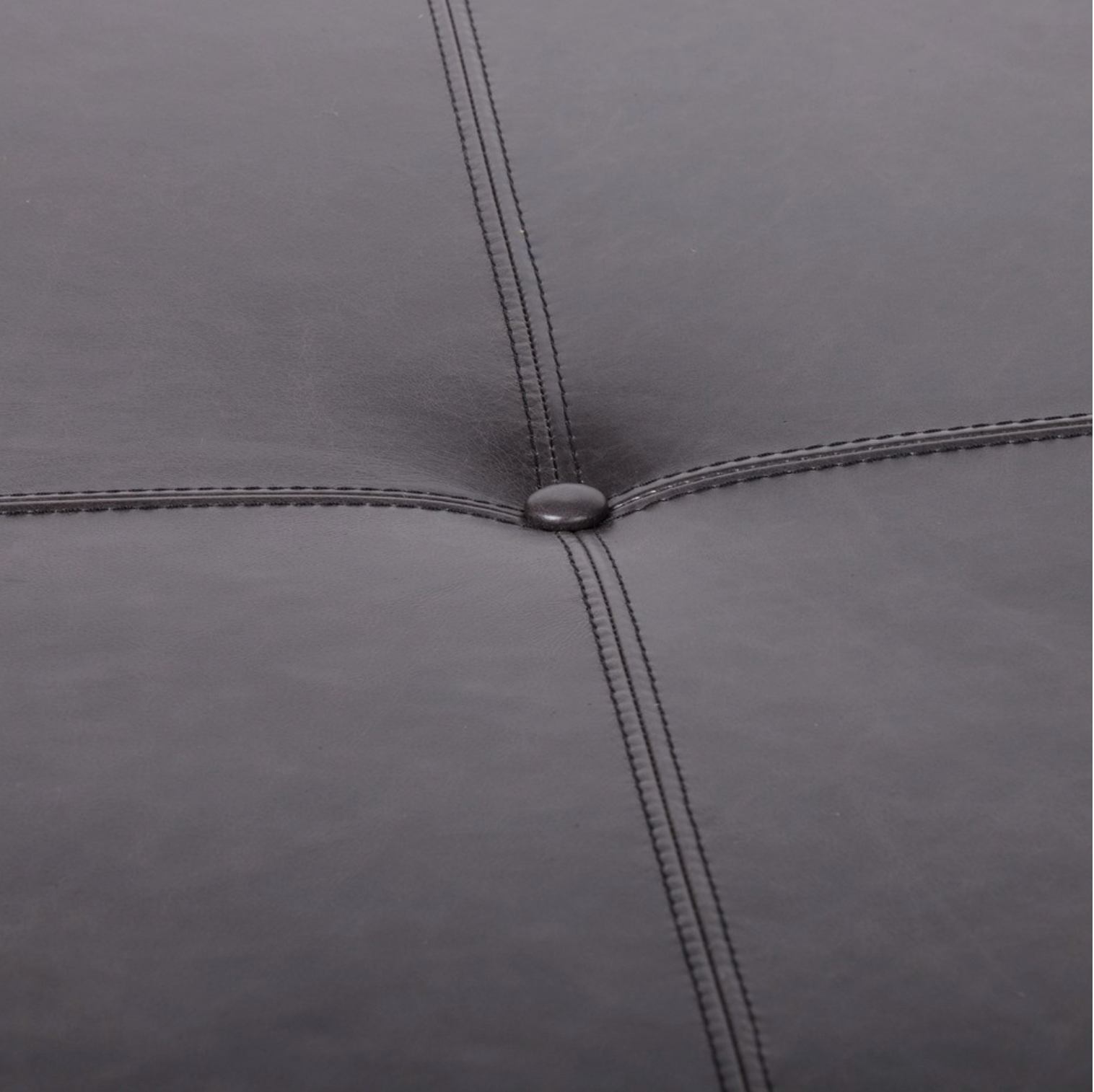 Harris 39" Top Grain Leather Cocktail Ottoman - Sonoma Black