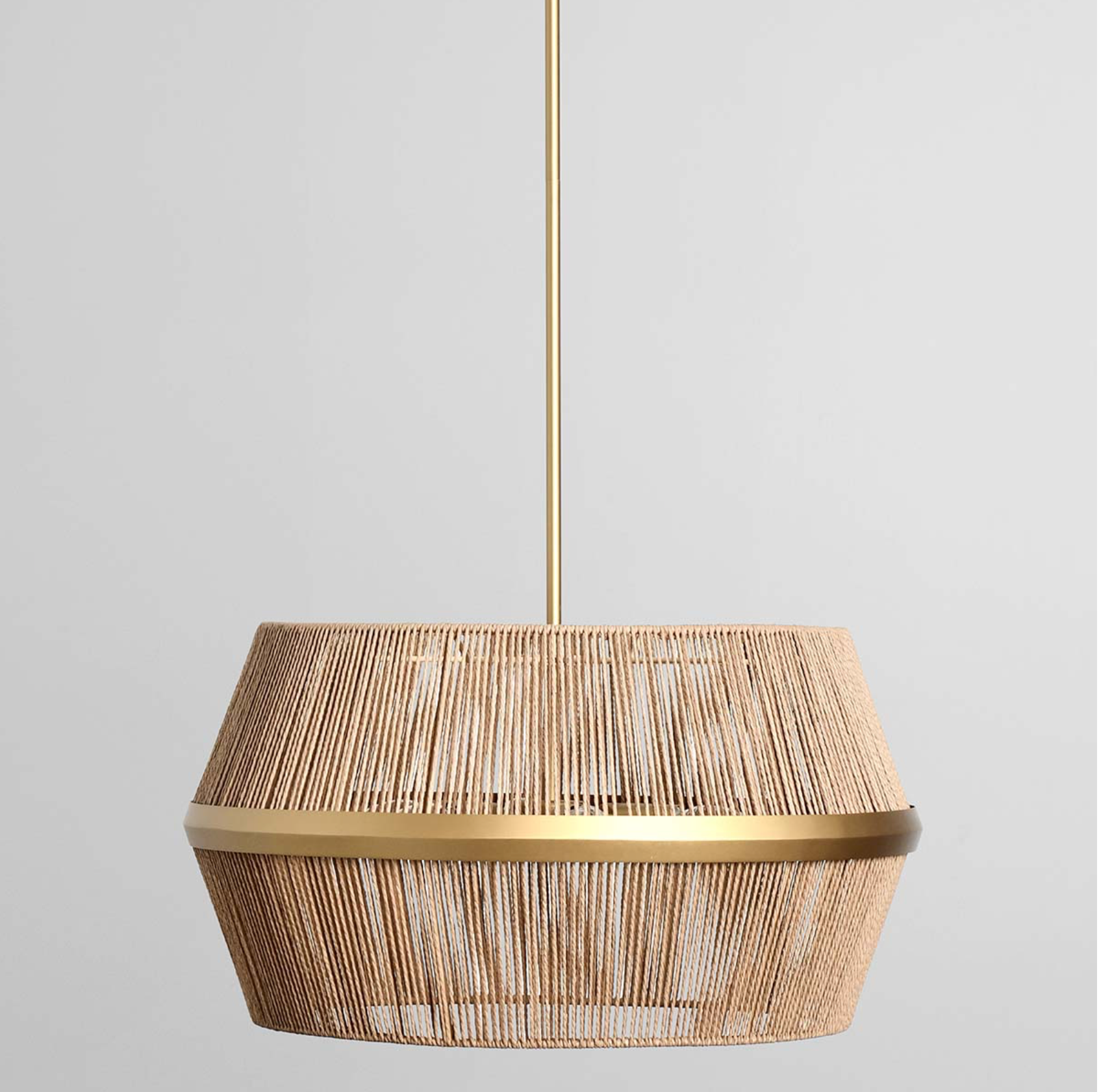 Welby 26" Rattan & Iron Chandelier