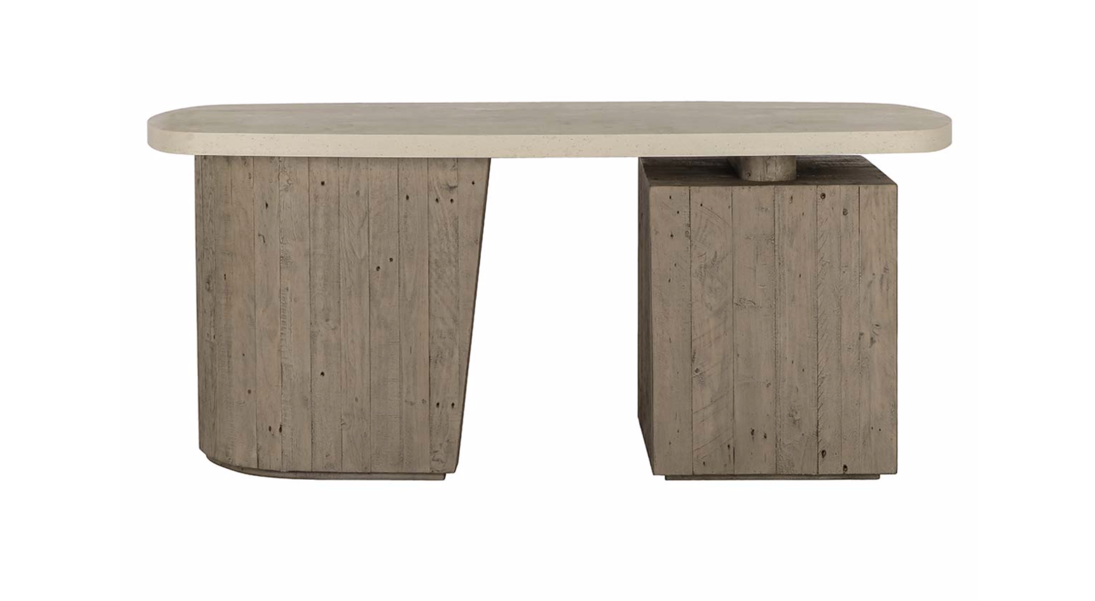Tempe 70" Reclaimed Pine + Concrete Desk - Driftwood