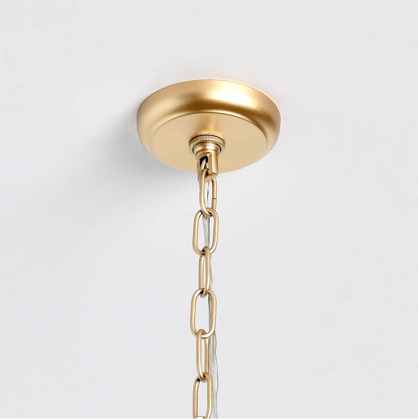 Evette 24" Round Wax Glass & Iron Chandelier