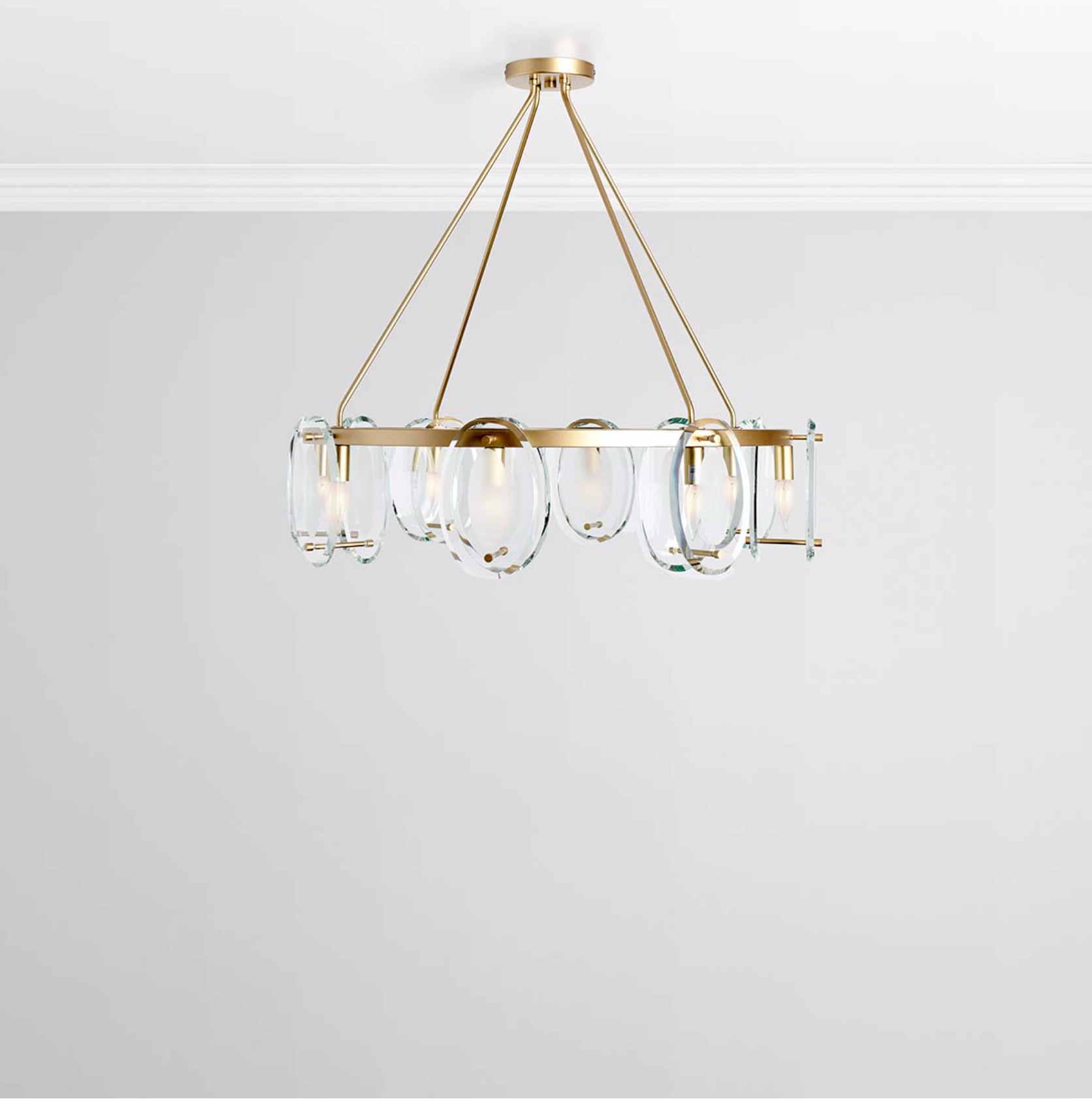 Gadot 35 Glass & Iron Chandelier