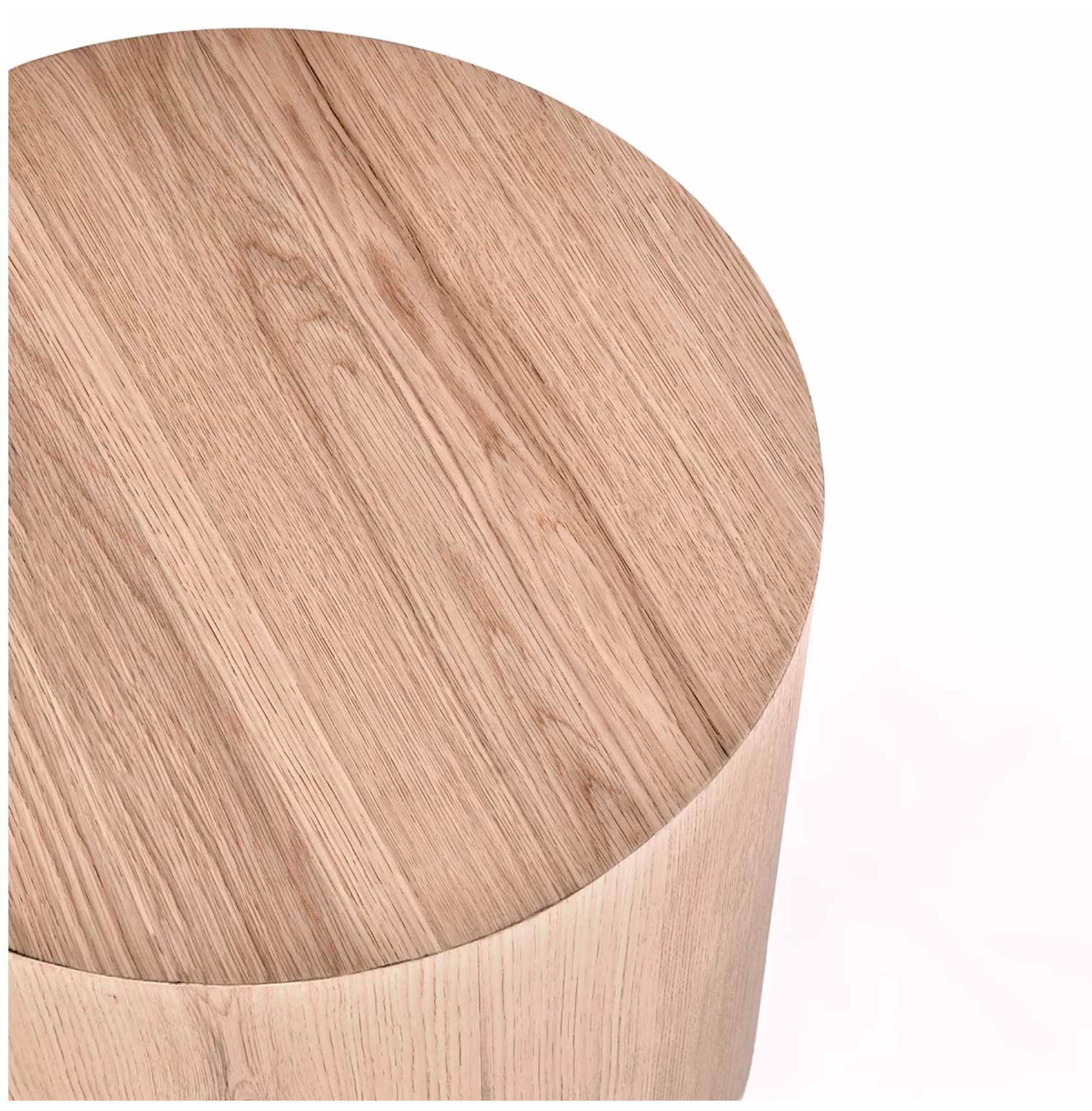 Dane 20" Round Oak End Table - Light Natural
