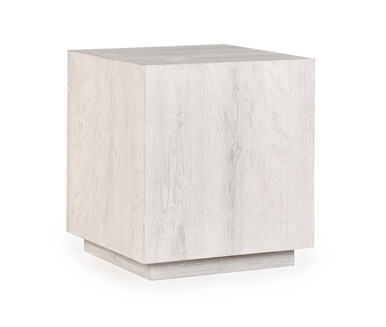 Dane 20" Square Oak End Table - White