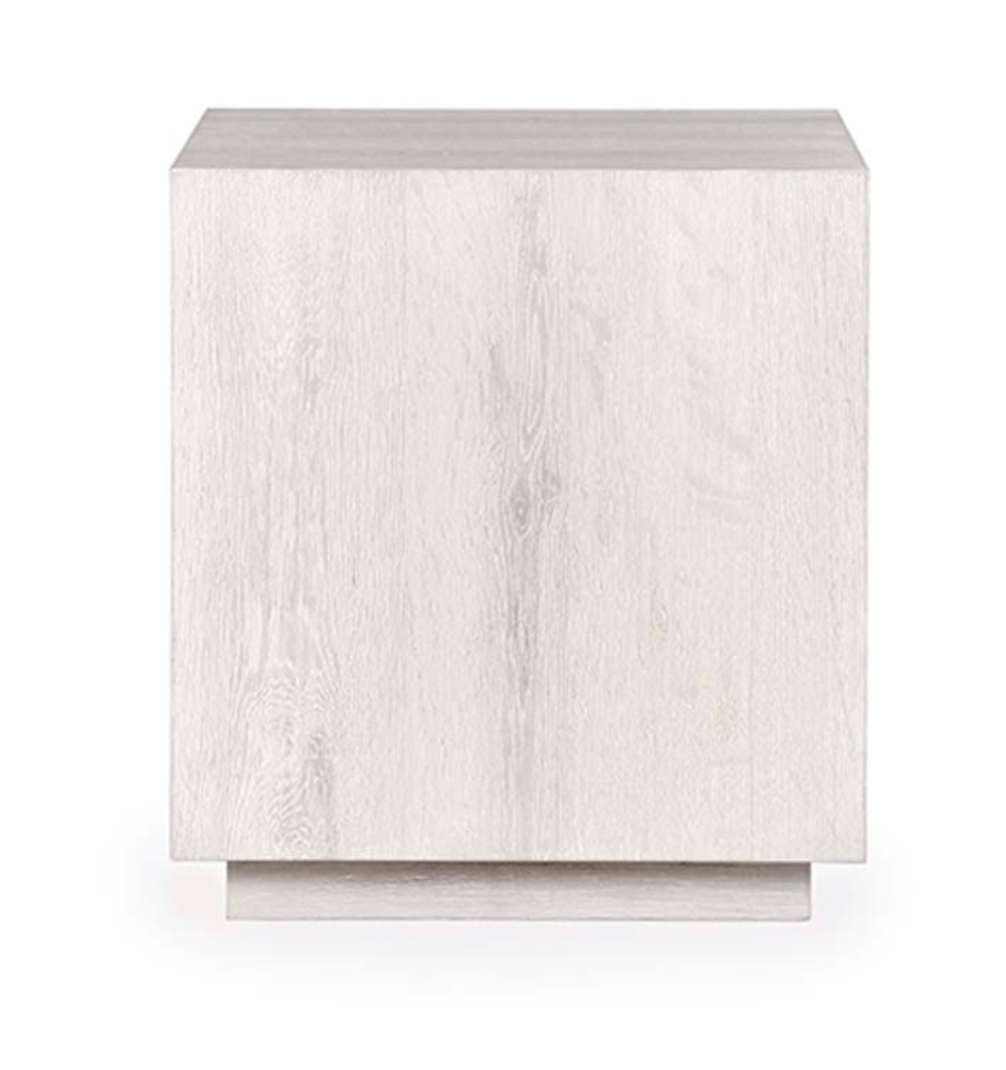 Dane 20" Square Oak End Table - White