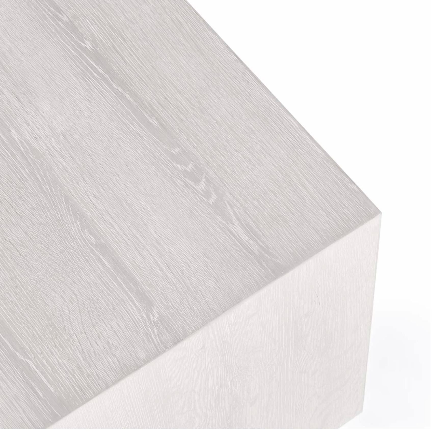 Dane 20" Square Oak End Table - White