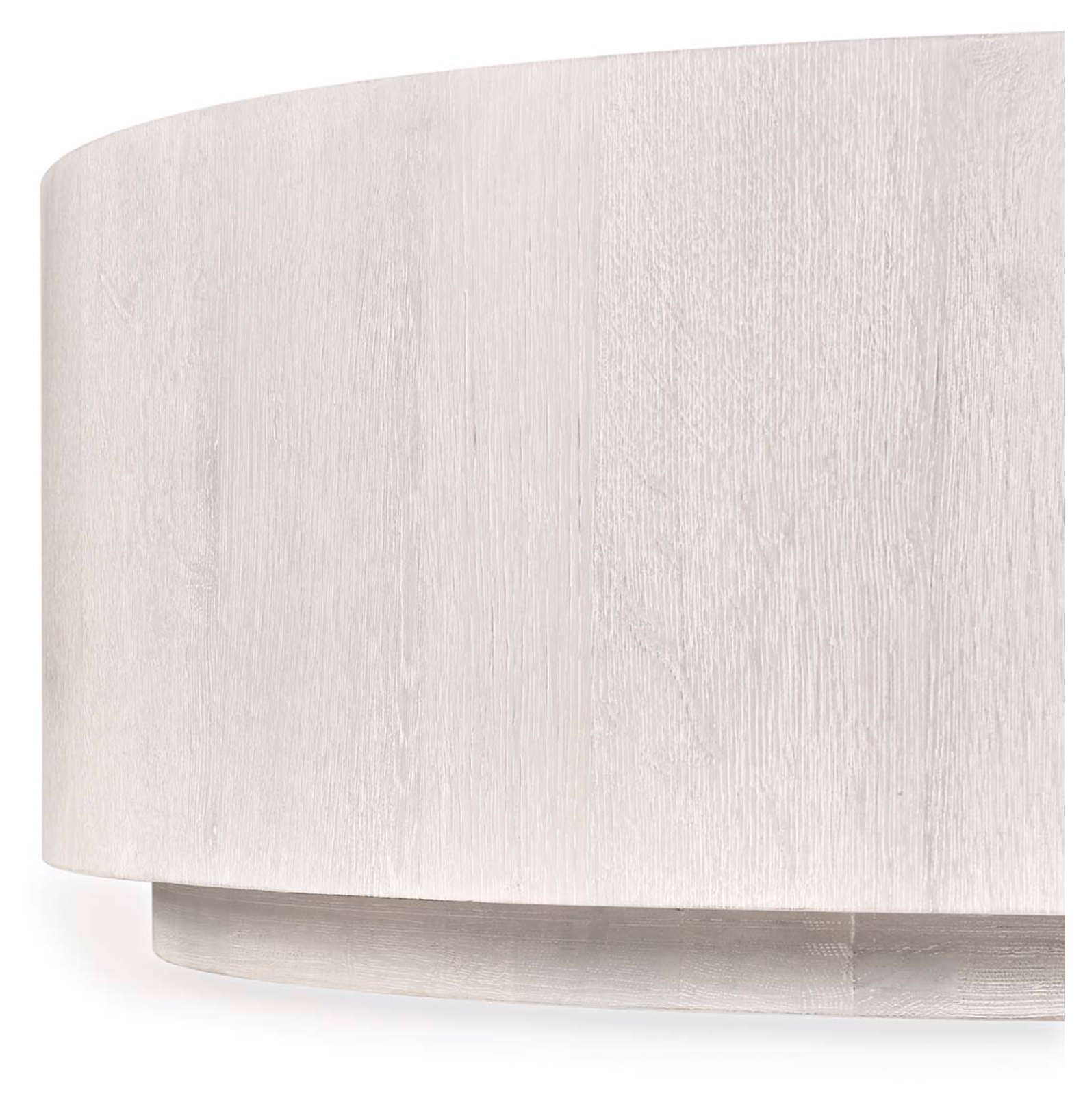 Dane 42" Round Oak Coffee Table Table - White