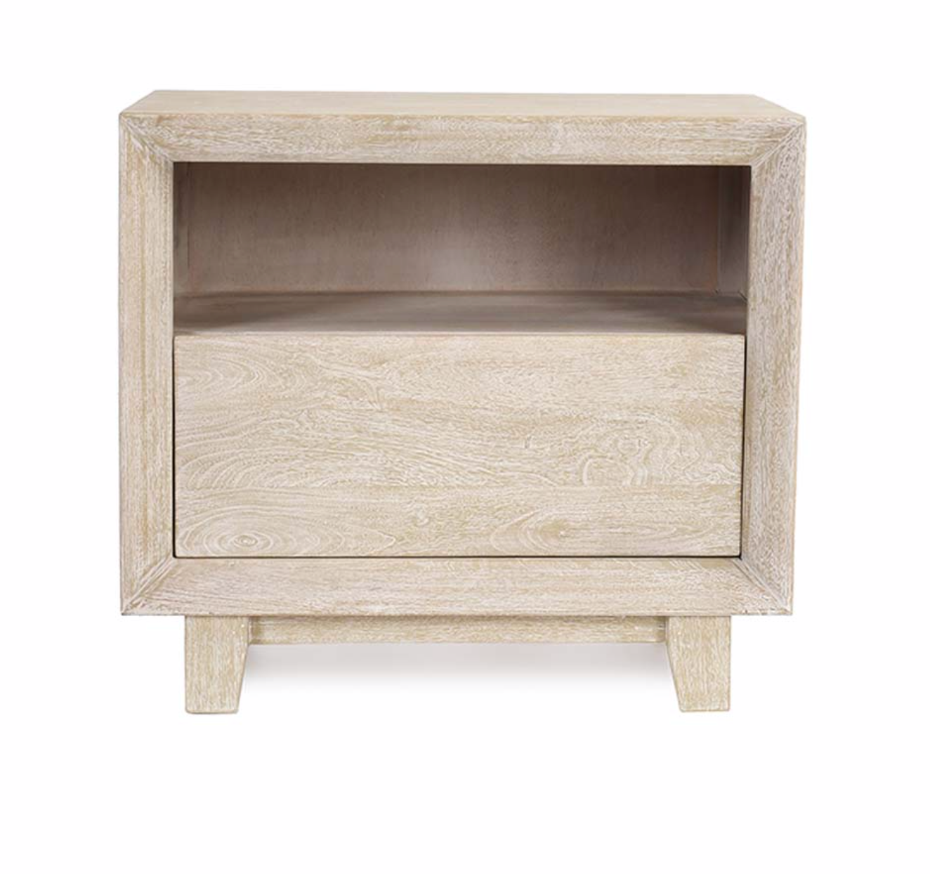 Reese 27" Single Drawer Nightstand - New White Wash
