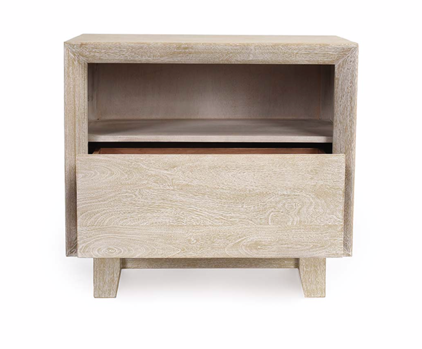 Reese 27" Single Drawer Nightstand - New White Wash