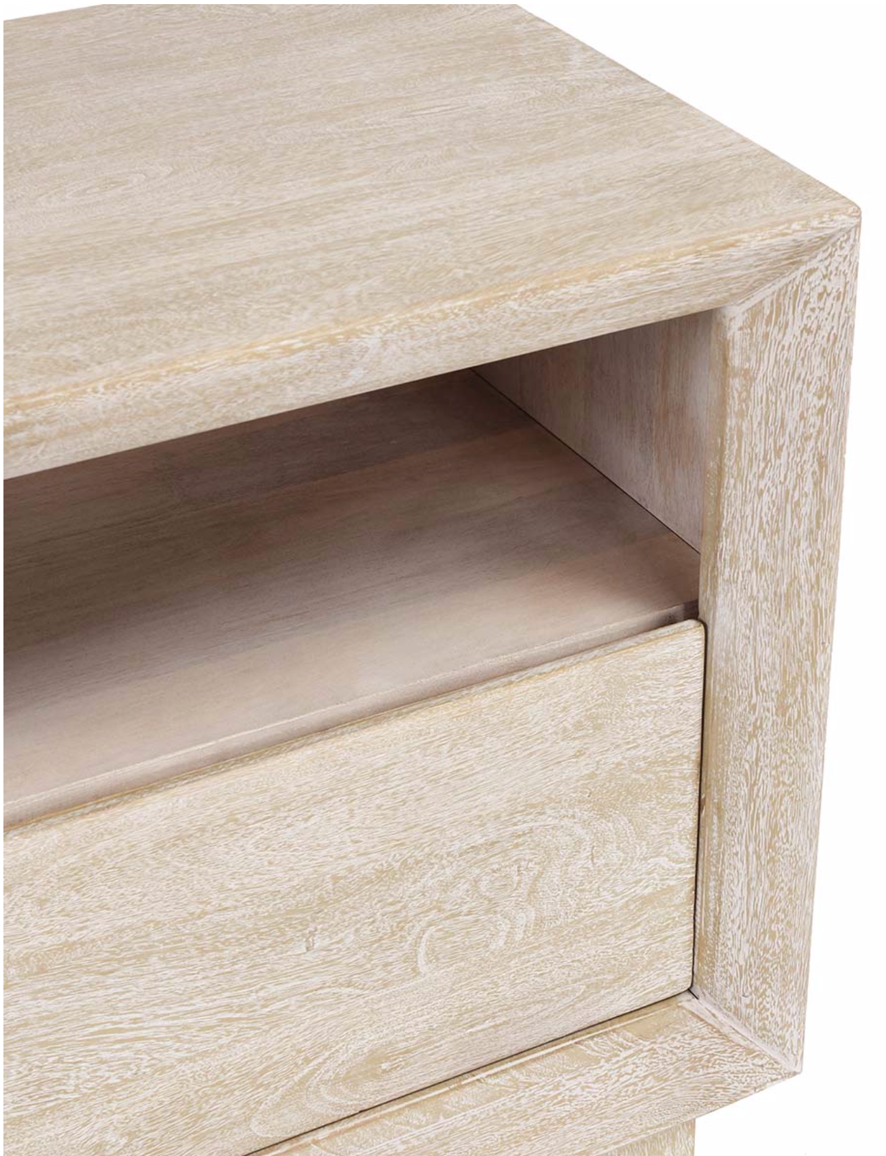 Reese 27" Single Drawer Nightstand - New White Wash