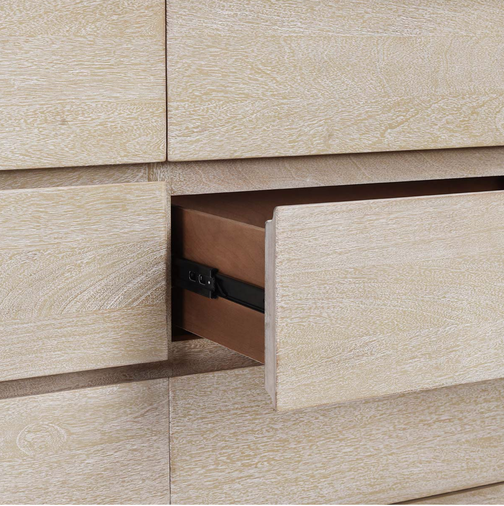 Reese 56" Six Drawer Dresser - New White Wash