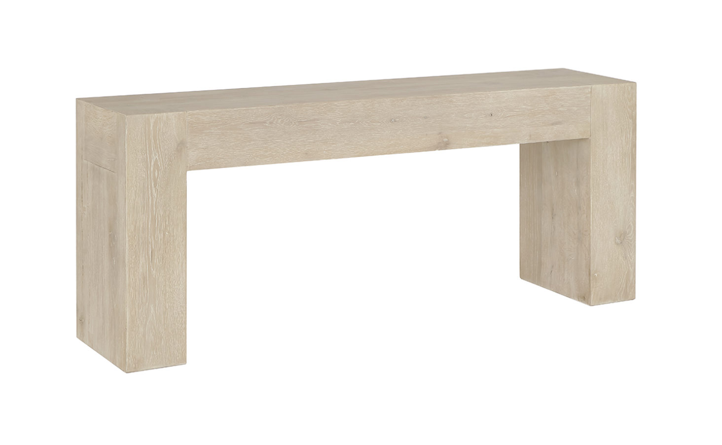 Bristow 72" Oak Console Table - White