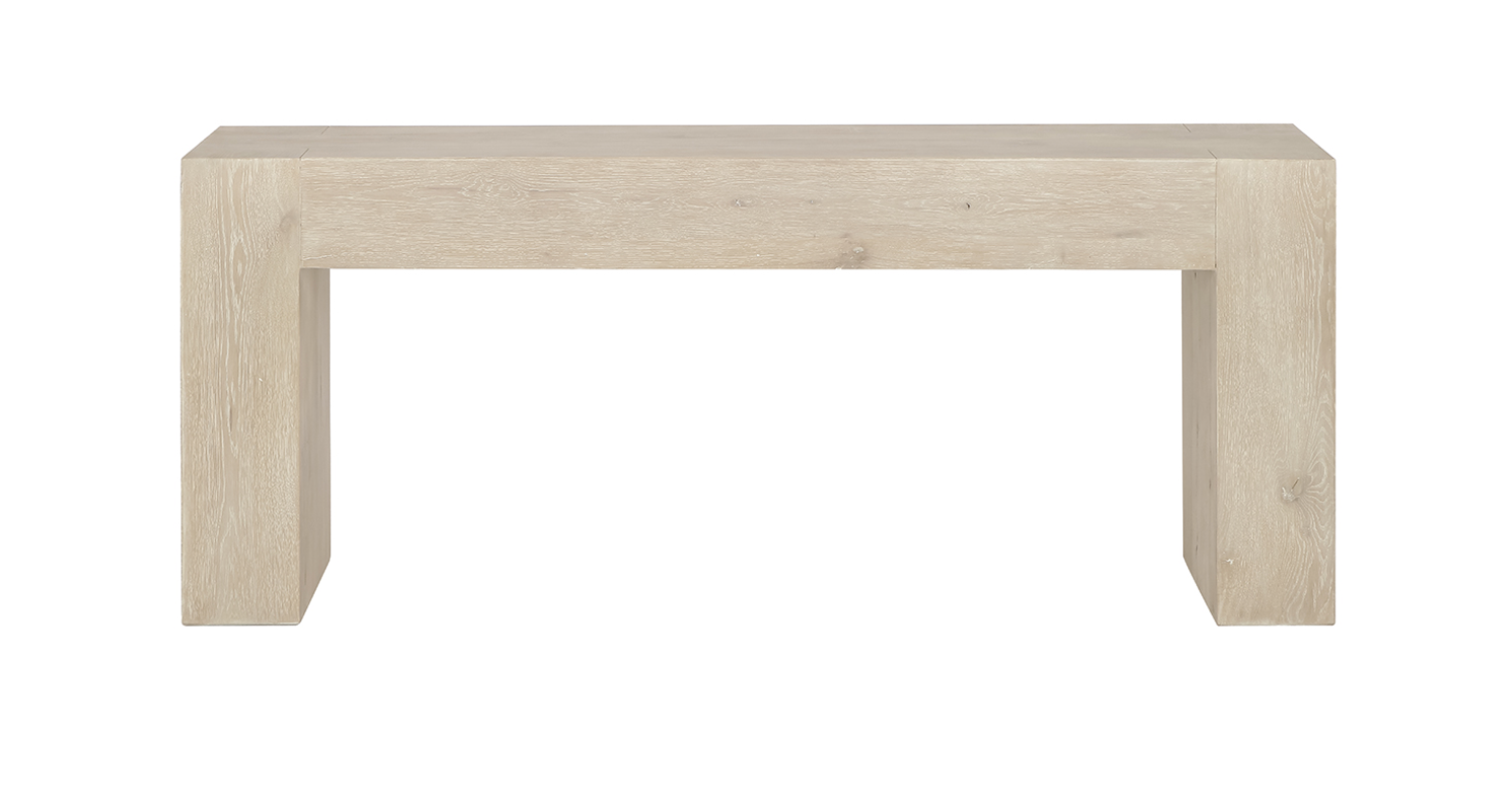 Bristow 72" Oak Console Table - White