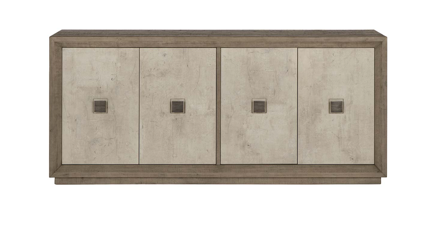 Tempe 80" 4 Door Pine + Concrete Sideboard - Driftwood