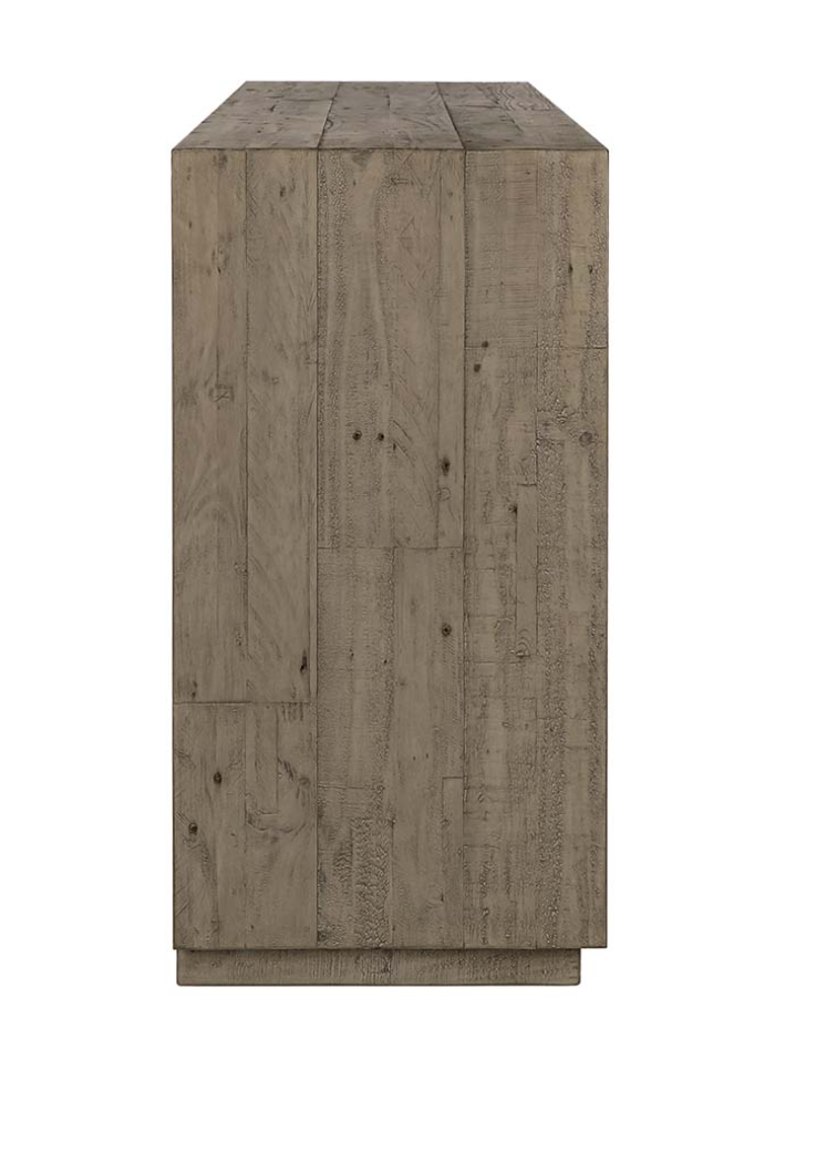 Tempe 80" 4 Door Pine + Concrete Sideboard - Driftwood