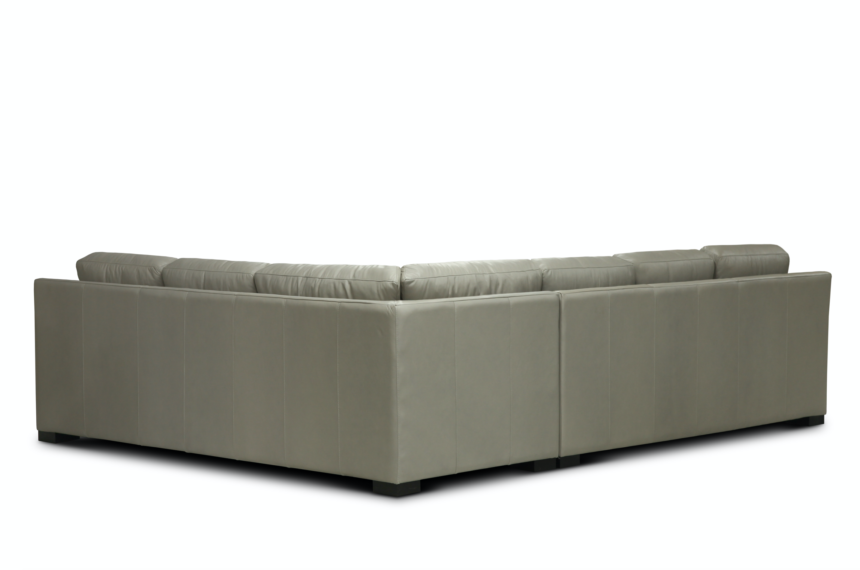 Mason 122" x 97" Top Grain Leather 6 Cushion Sectional - Portofino Steam