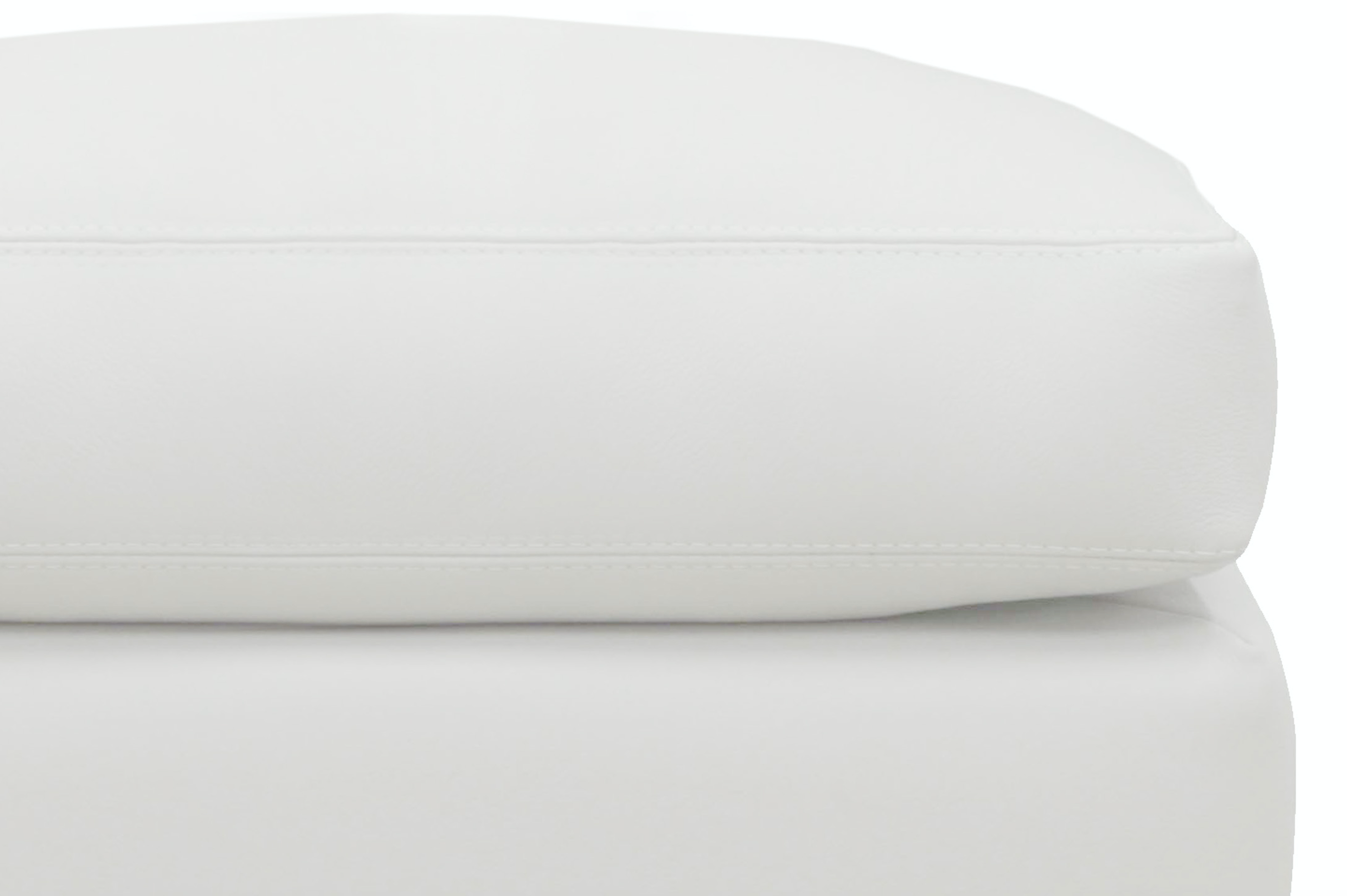 Franklin 30" Top Grain Leather Ottoman - Winter White