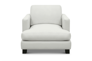 Franklin 36" Top Grain Leather Chair - Winter White