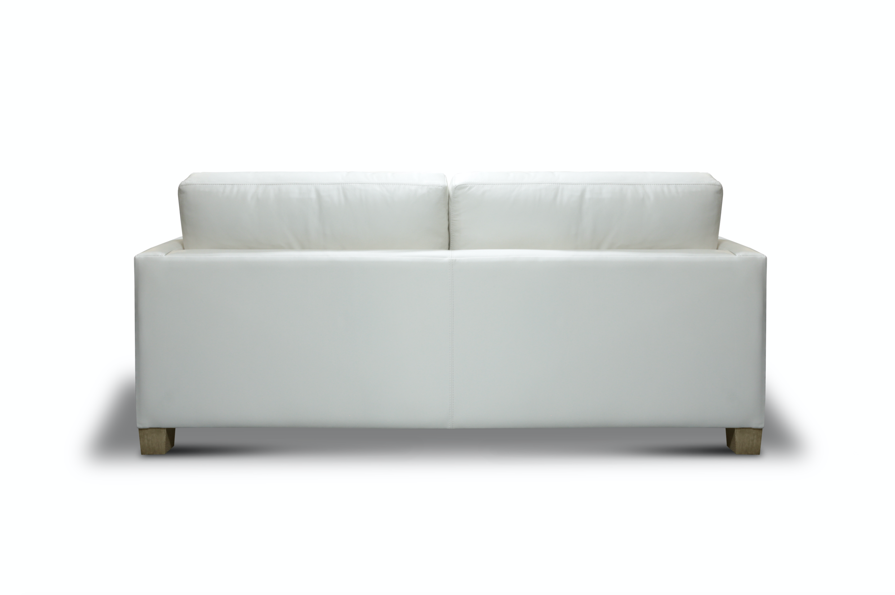 Franklin 72" Top Grain Leather 2 Cushion Loveseat - Winter White