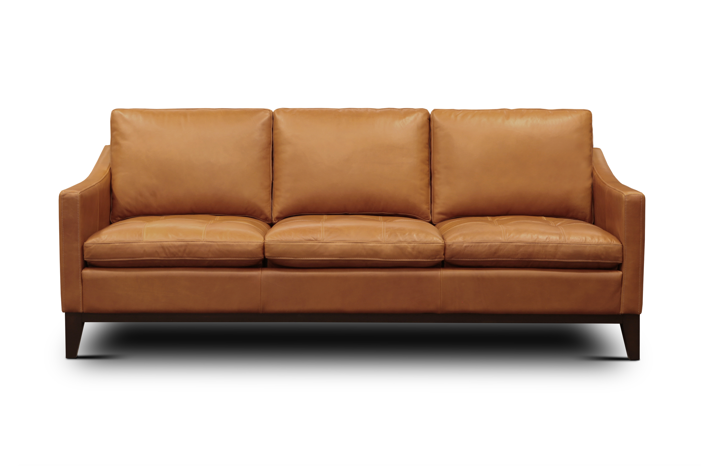 Torrey 87" Tufted Top Grain Leather 3 Cushion Sofa - Berkshire Cuero