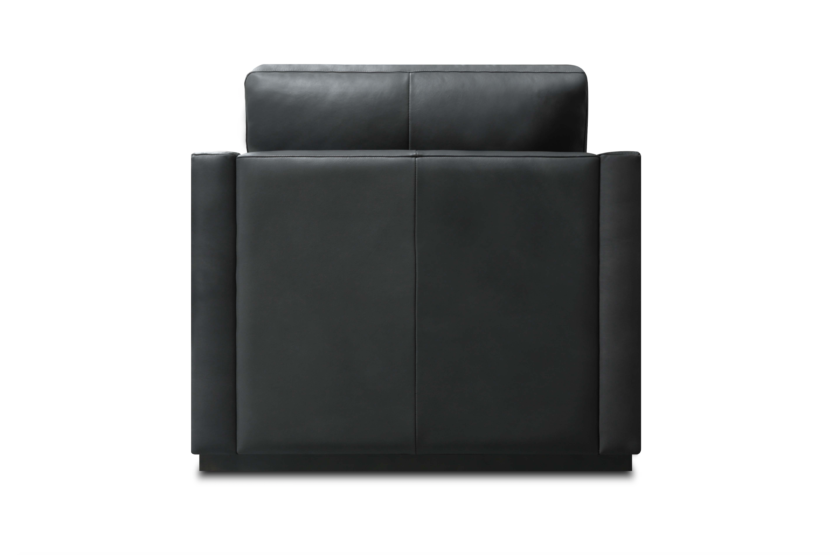 Torrey 34" Tufted Top Grain Leather Swivel Chair - Amadeus Smoke