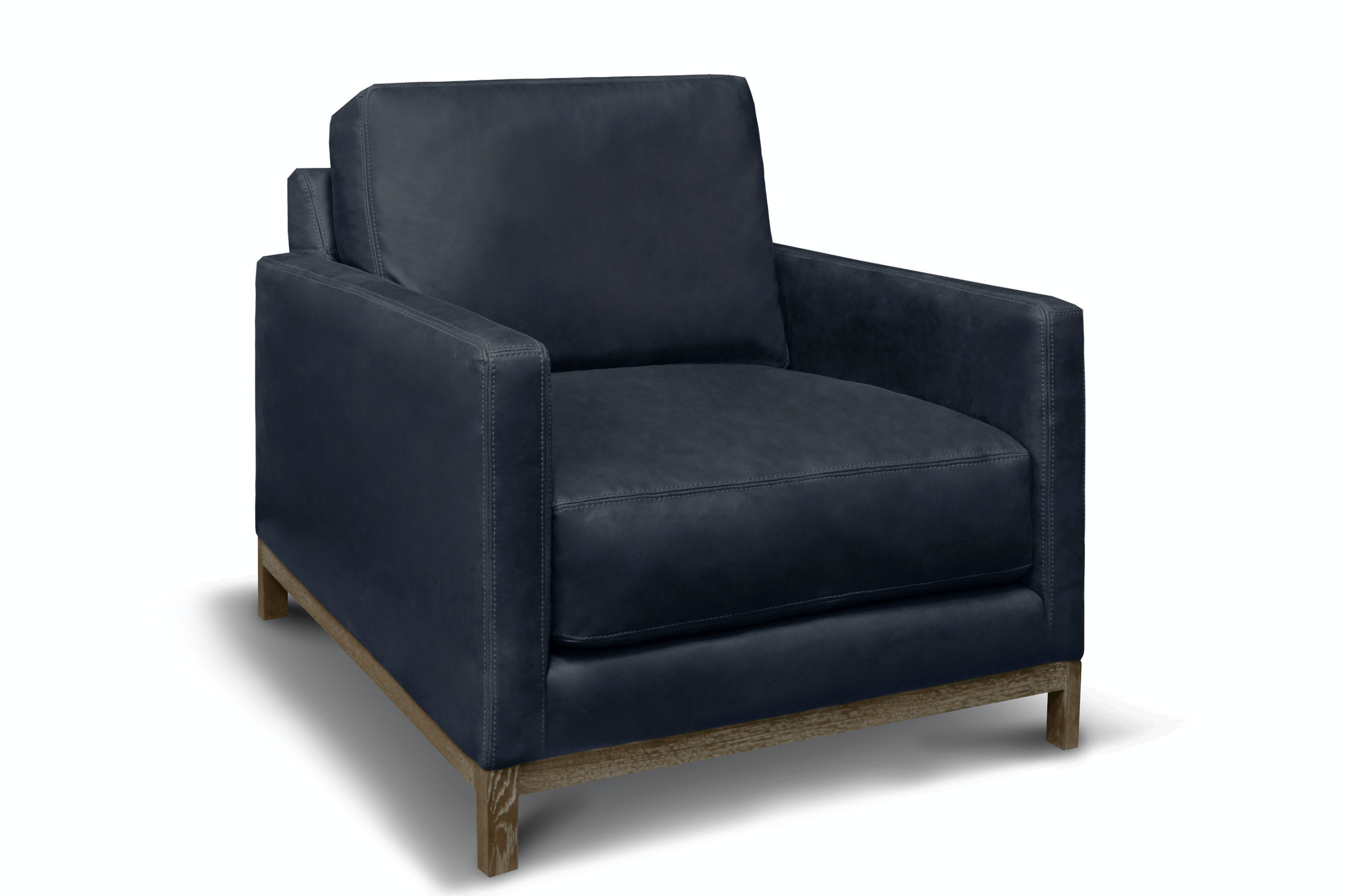 Clarksdale 32" Top Grain Leather Chair - Napa Admiral