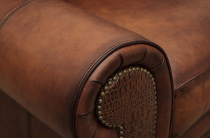 Buckingham 43" Top Grain Leather Reclining Chair - Daytona Antique