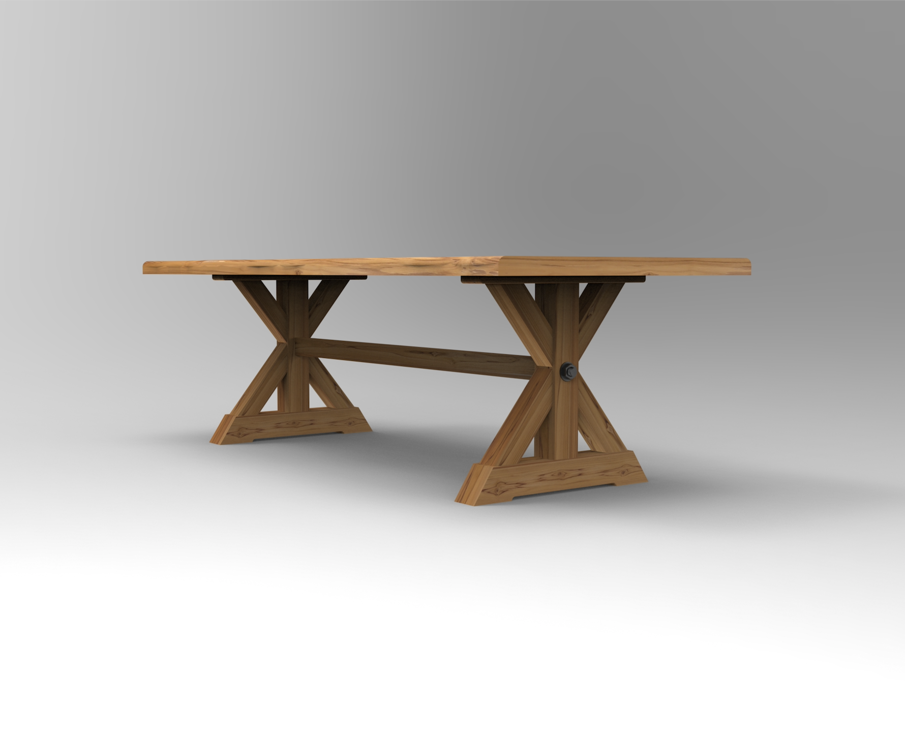 Bartholomew 96" Teak Live Edge Dining Table - Natural