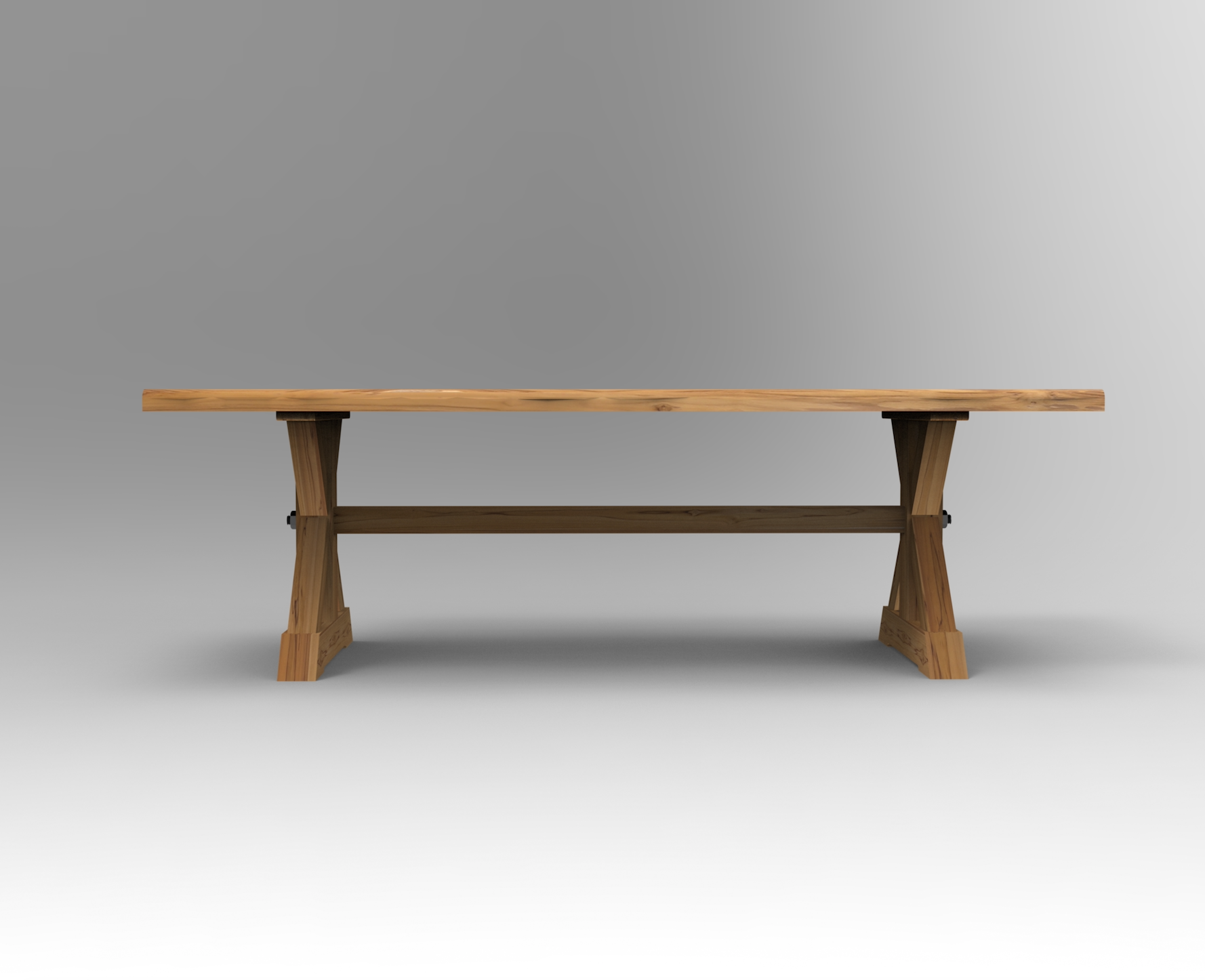 Bartholomew 96" Teak Live Edge Dining Table - Natural