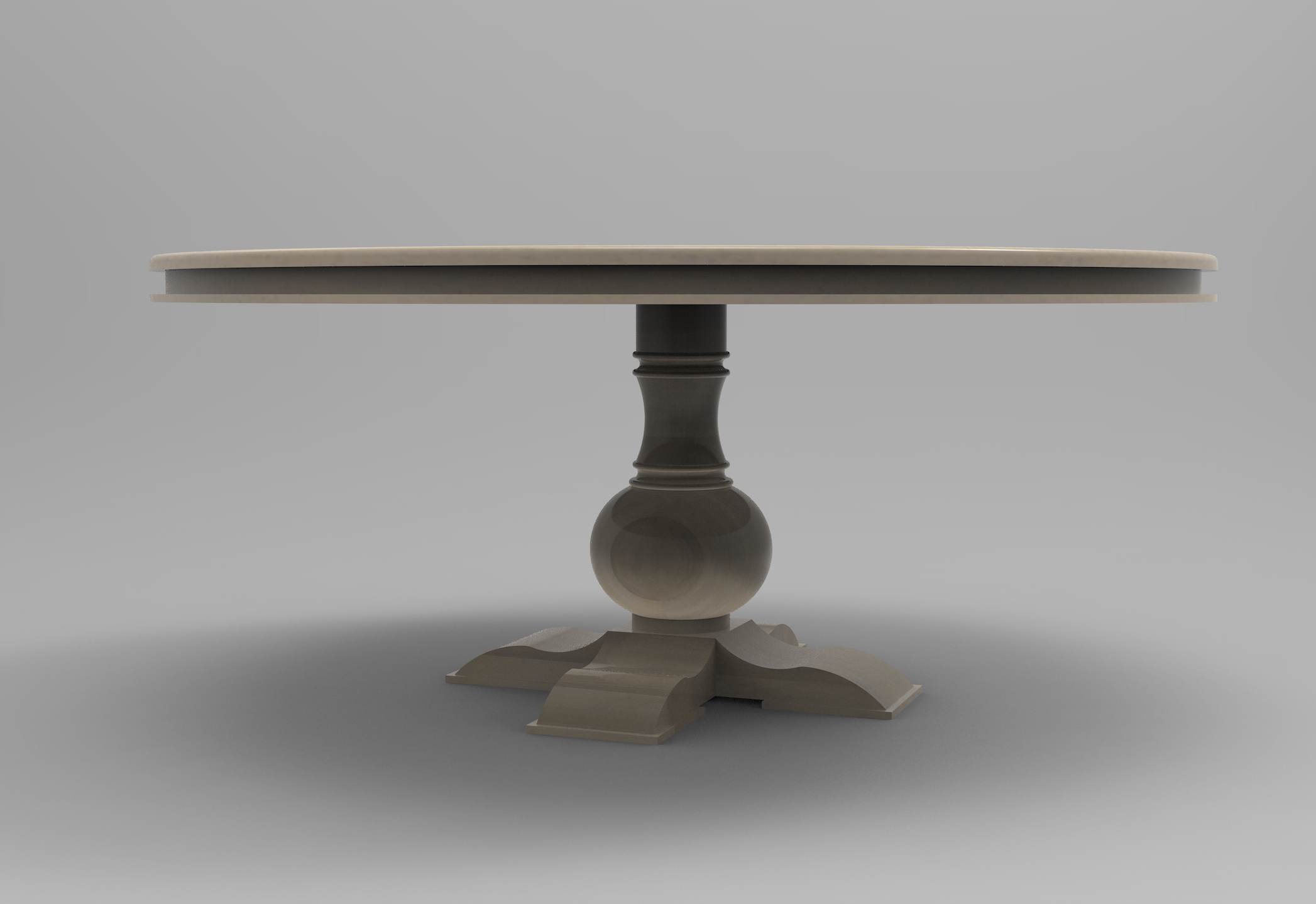 Marcia 72" Acacia Round Dining Table - New White Wash