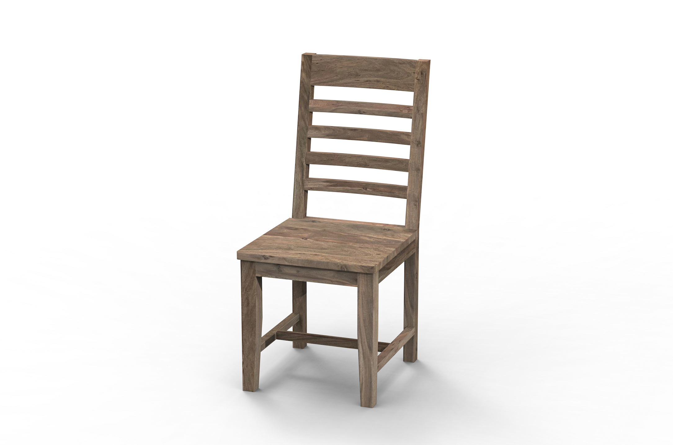 Maxwell Acacia Ladderback Dining Side Chair - Natural + Smoke
