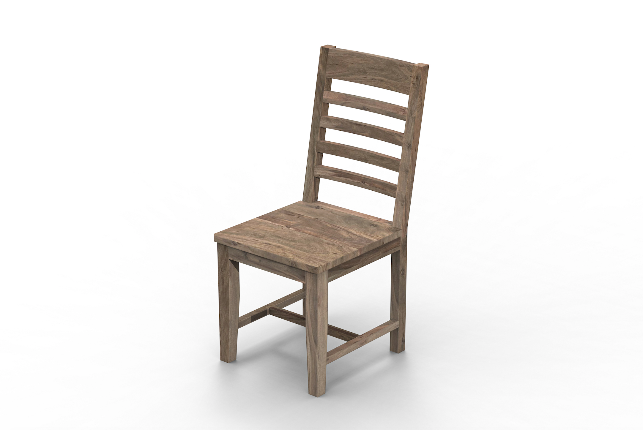Maxwell Acacia Ladderback Dining Side Chair - Natural + Smoke