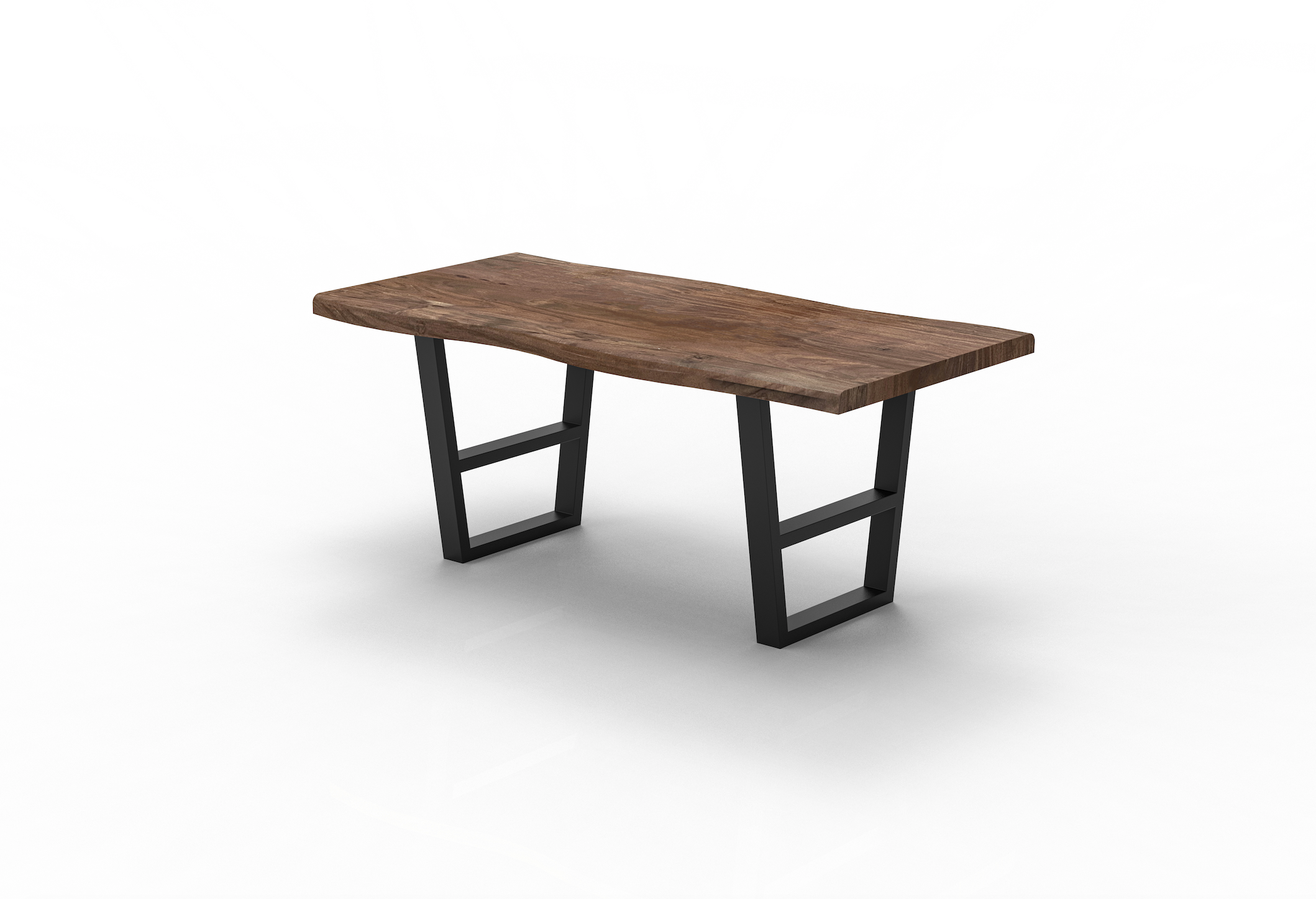 Malcolm Acacia 72" Live Edge Dining Table - Natural + Smoke