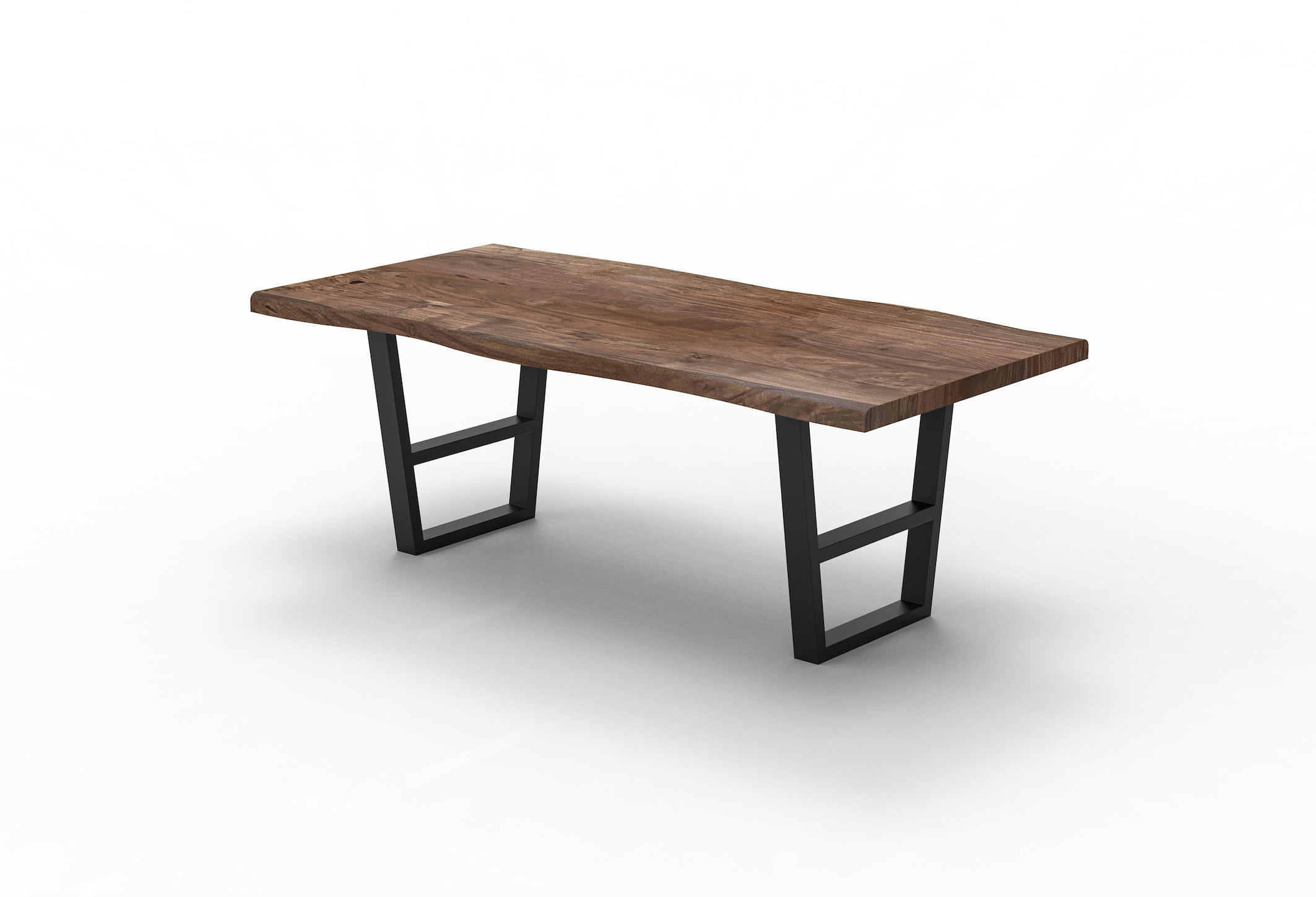 Malcolm Acacia 84" Live Edge Dining Table - Natural + Smoke